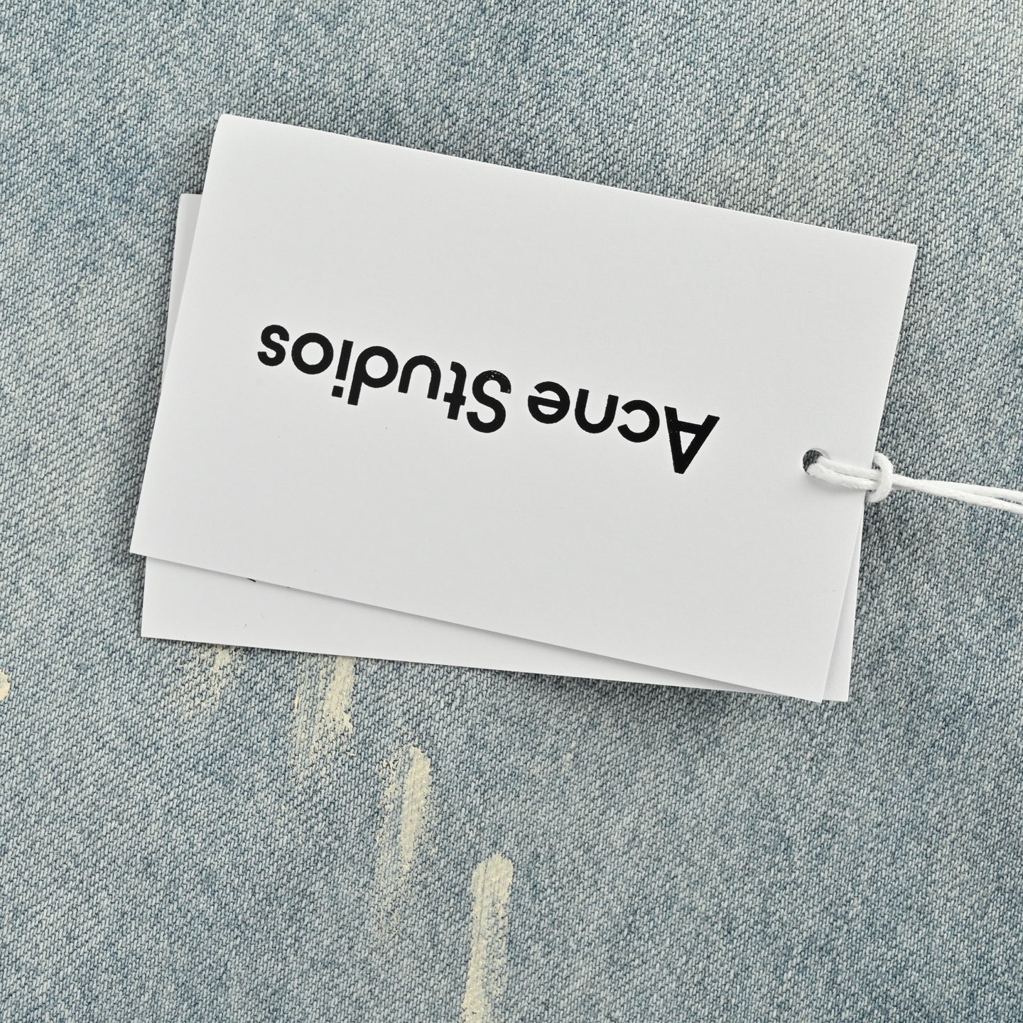 ACNE STUDIOS 泼墨纽扣徽标落肩牛仔衬衫外套