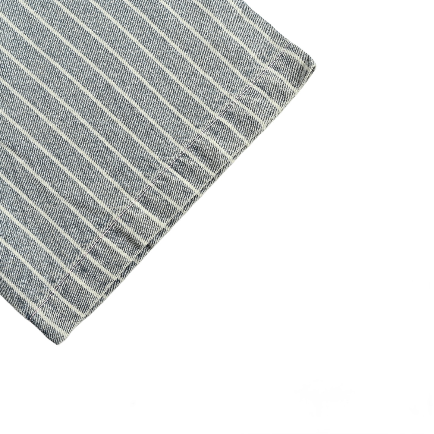 Dior/迪奥 25ss 刺绣字母条纹水洗牛仔短袖衬衫