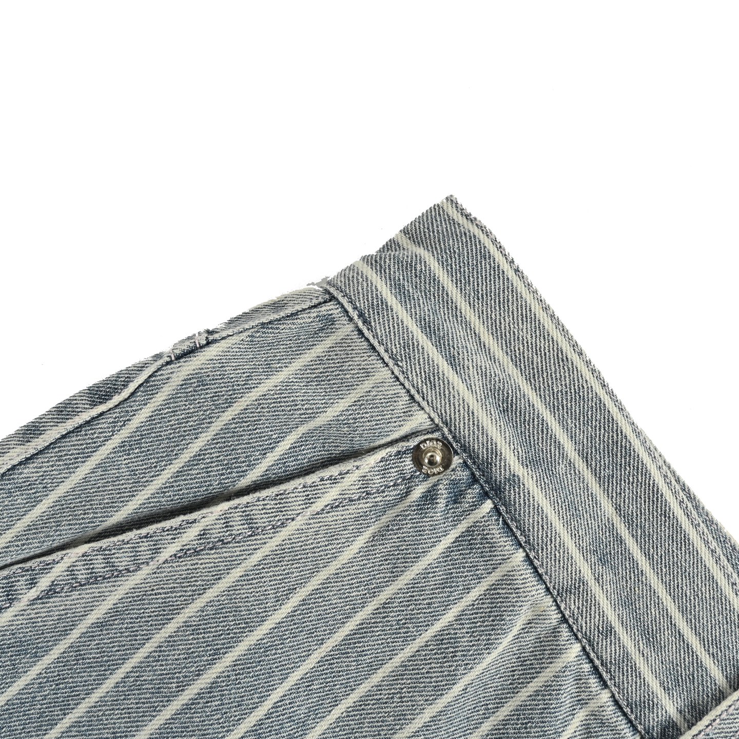 Dior/迪奥 25ss 刺绣字母条纹水洗牛仔短裤