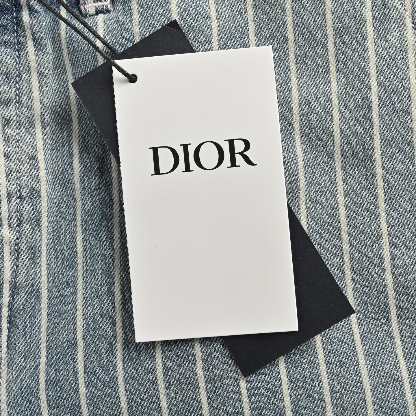 Dior/迪奥 25ss 刺绣字母条纹水洗牛仔短裤