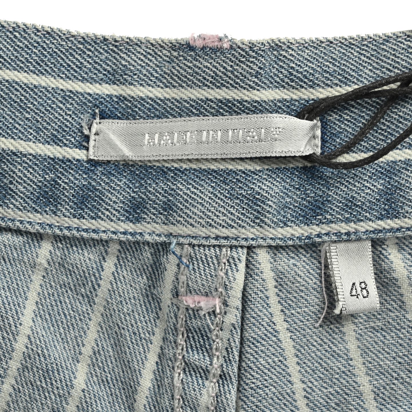 Dior/迪奥 25ss 刺绣字母条纹水洗牛仔短裤