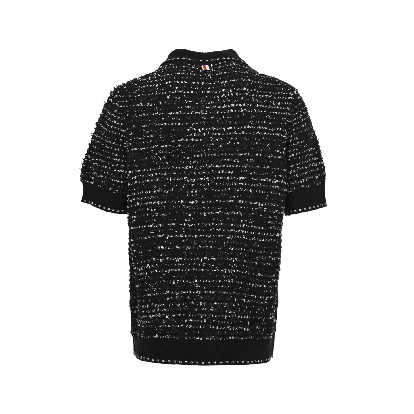 Thom Browne/汤姆布朗 TB 粗呢提花Polo短袖