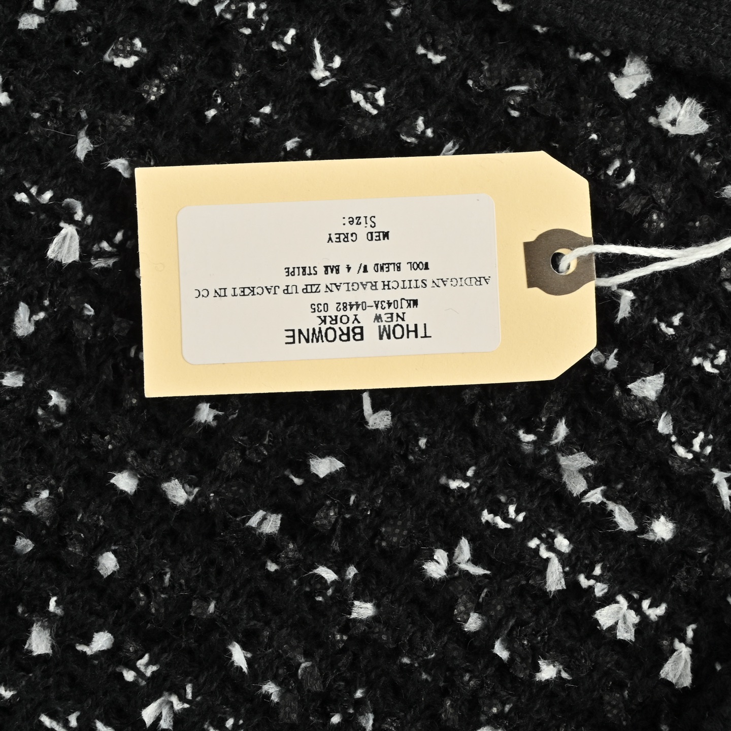 Thom Browne/汤姆布朗 TB 粗呢提花Polo短袖