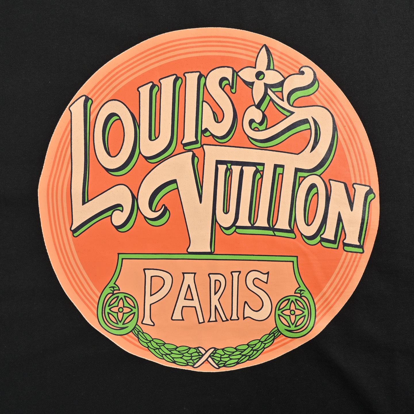 Louis Vuitton/路易威登 25ss 链条字母标识印象短袖 黑色 白色