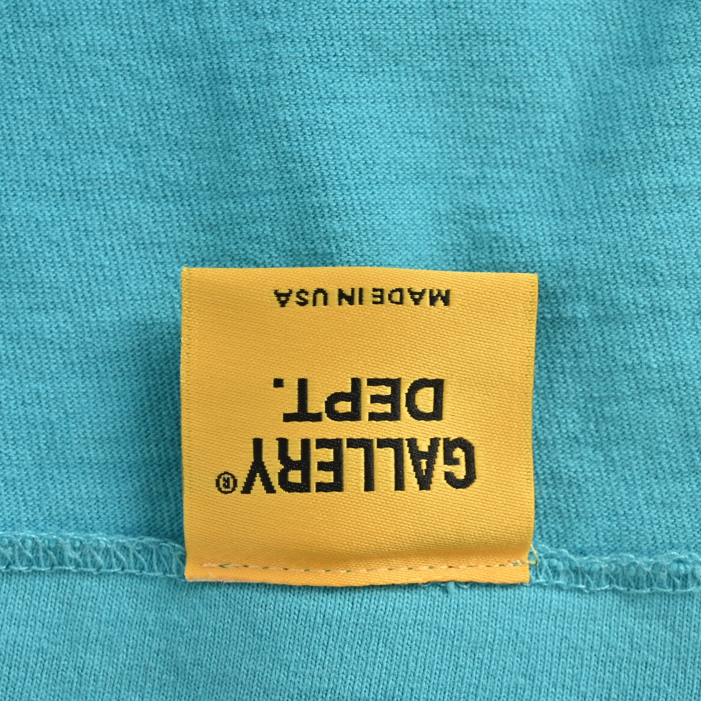 Gallery Dept 25ss 湖蓝黑英文印花短袖-Chinese UA Cheap High Quatity Brand Clothes Bags handbags Sneakers wholesale wholesaler seller from China Factory suppliers Fashion Clothing Shoes best Quality Beautiful Price Gallery Dept 25ss 湖蓝黑英文印花短袖