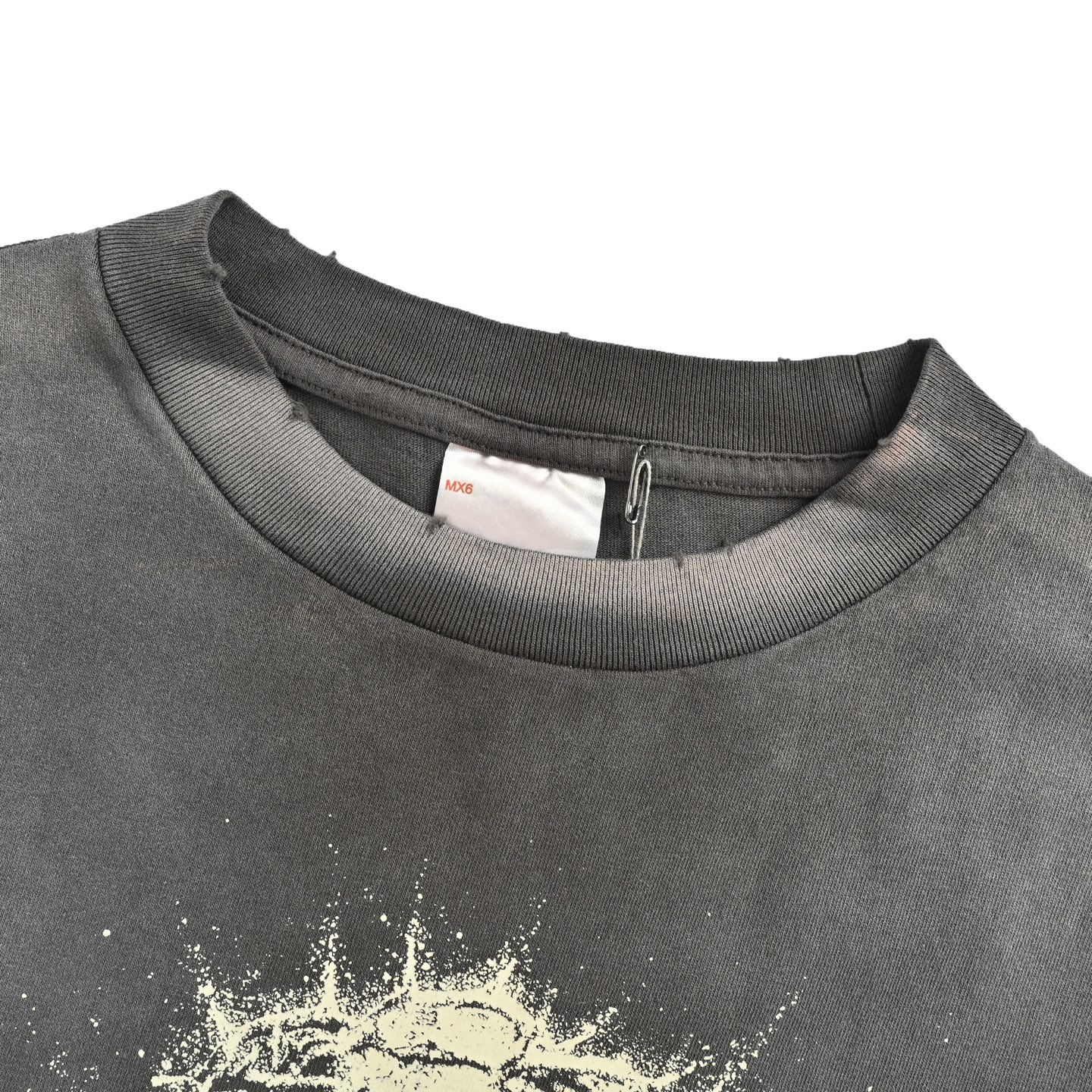 SAINT MICHAEL 25ss 夜光荆棘耶稣印花短袖-Chinese UA Cheap High Quatity Brand Clothes Bags handbags Sneakers wholesale wholesaler seller from China Factory suppliers Fashion Clothing Shoes best Quality Beautiful Price SAINT MICHAEL 25ss 夜光荆棘耶稣印花短袖