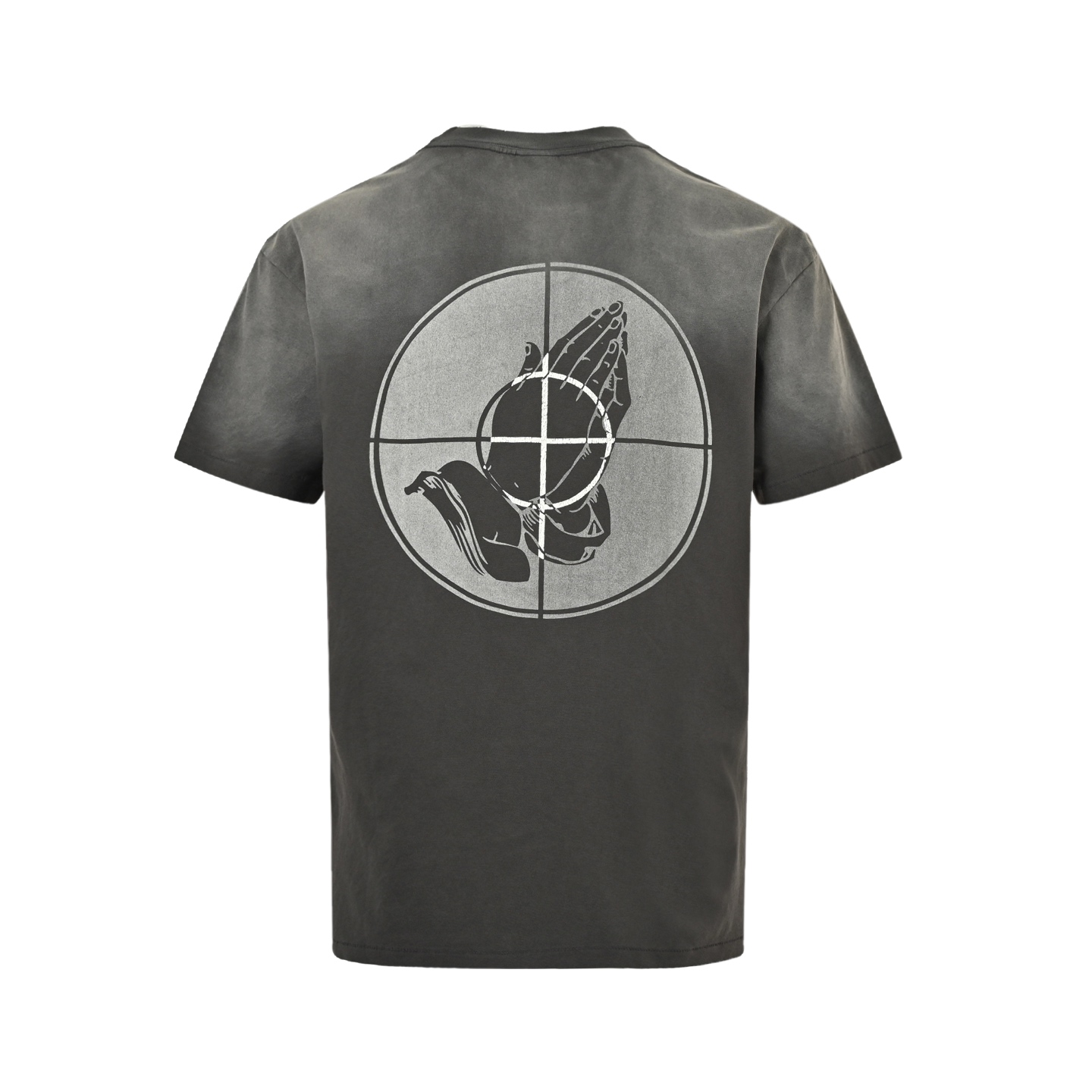 SAINT MICHAEL 25ss 祈祷准心印花短袖-Chinese UA Cheap High Quatity Brand Clothes Bags handbags Sneakers wholesale wholesaler seller from China Factory suppliers Fashion Clothing Shoes best Quality Beautiful Price SAINT MICHAEL 25ss 祈祷准心印花短袖