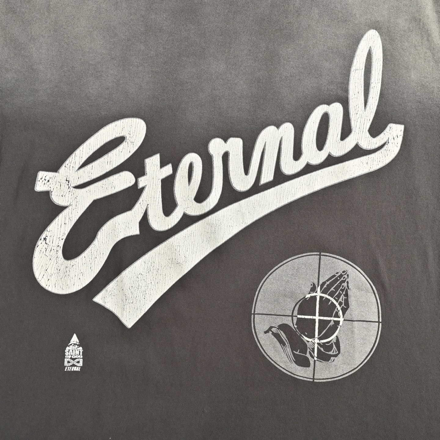 SAINT MICHAEL 25ss 祈祷准心印花短袖-Chinese UA Cheap High Quatity Brand Clothes Bags handbags Sneakers wholesale wholesaler seller from China Factory suppliers Fashion Clothing Shoes best Quality Beautiful Price SAINT MICHAEL 25ss 祈祷准心印花短袖