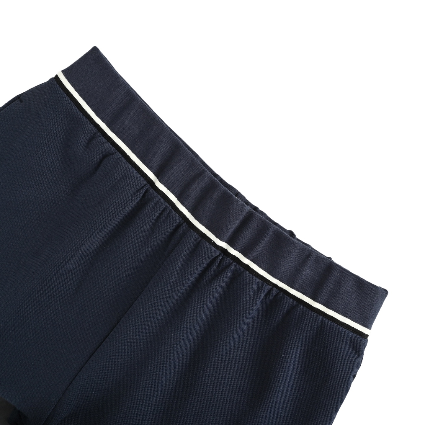 MiuMiu/缪缪 25ss 刺绣小logo白条珠地布短裤