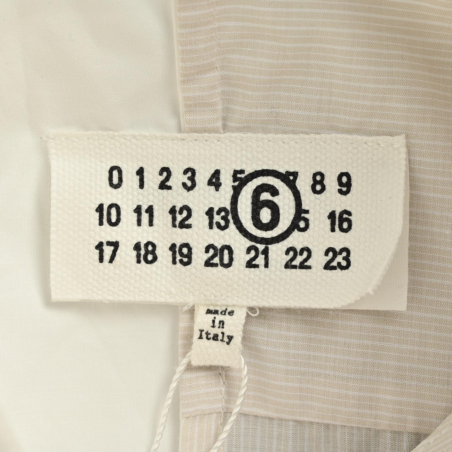 MAISON MARGIELA马吉拉MM6 数字印花撞色阴阳短袖衬衫