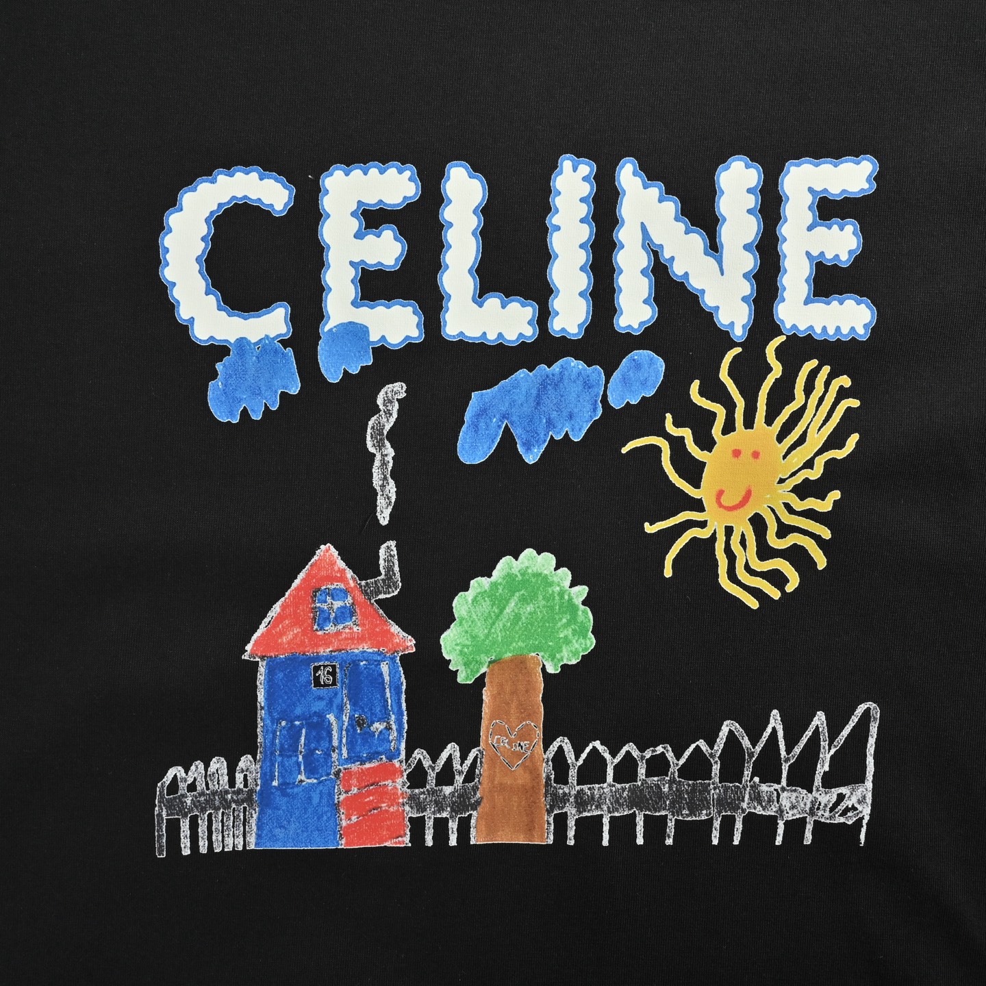 Celine/赛琳 25ss 涂鸦绘画新花短袖