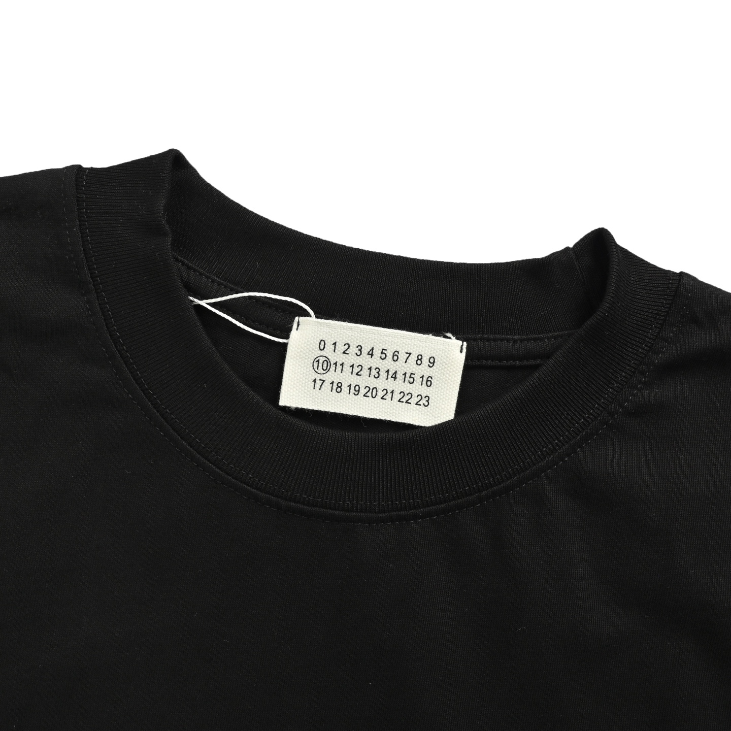 Maison Margiela/马吉拉 25ss 字母数字粉色6印花短袖 黑色