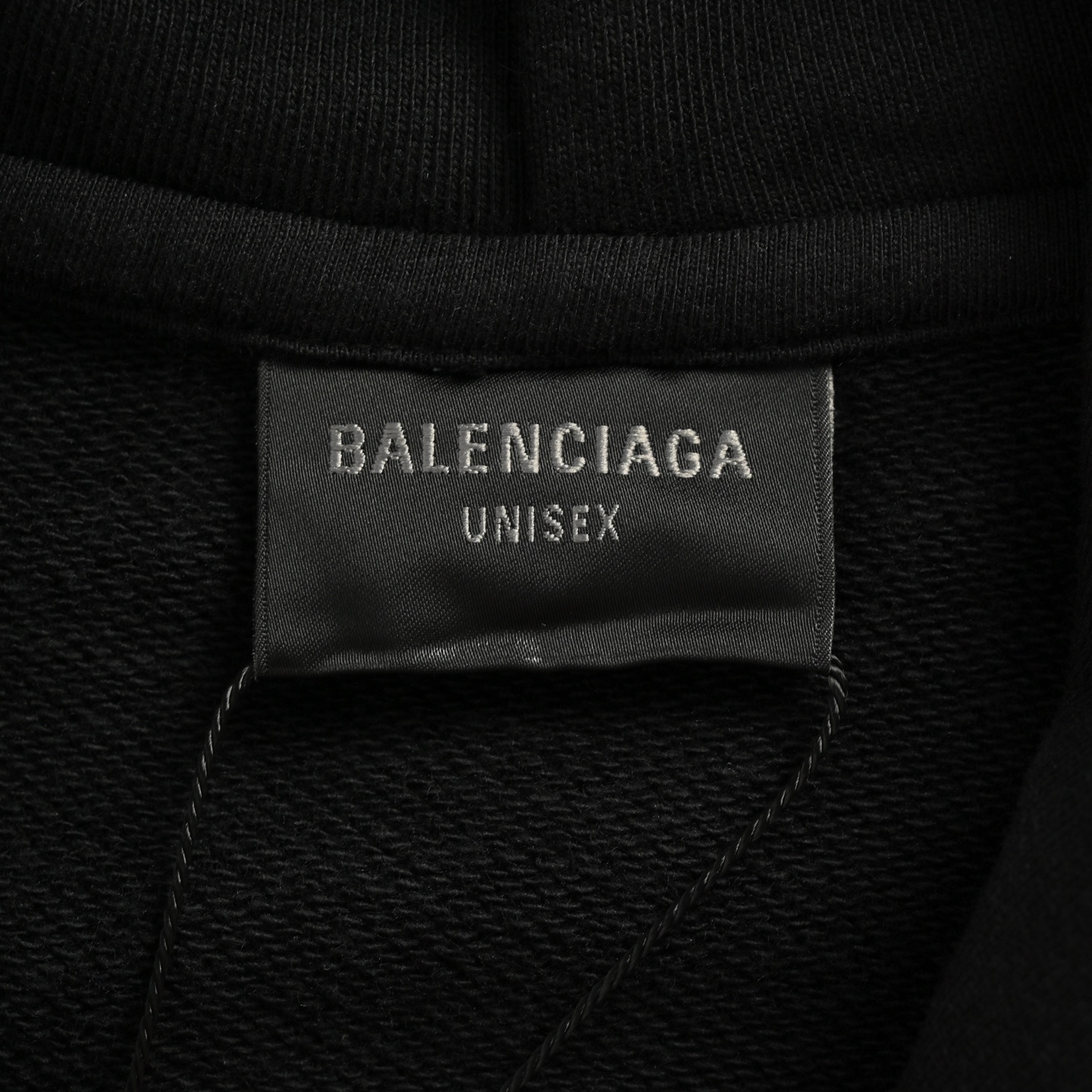 Balenciaga/巴黎世家 前后烫钻字母破洞连帽卫衣