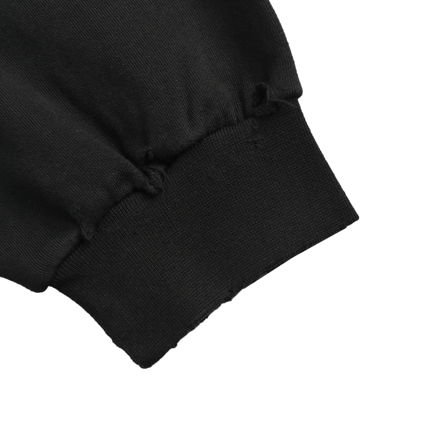 Balenciaga/巴黎世家 前后烫钻字母破洞连帽卫衣