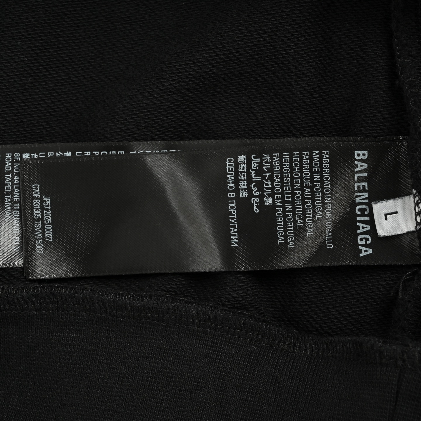 Balenciaga/巴黎世家 前后烫钻字母破洞连帽卫衣