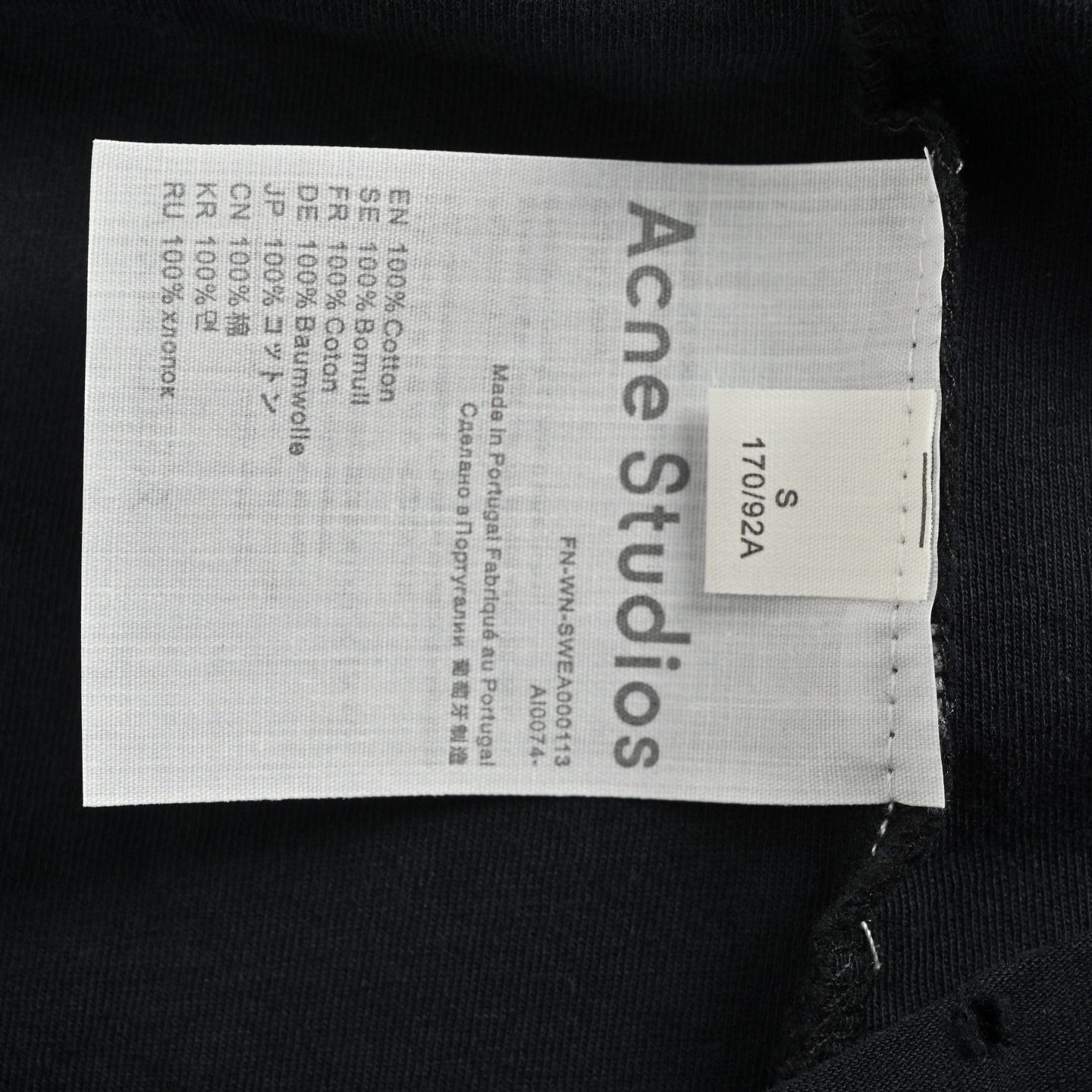 Acne Studios 1996字母印花做旧长袖T恤-Chinese UA Cheap High Quatity Brand Clothes Bags handbags Sneakers wholesale wholesaler seller from China Factory suppliers Fashion Clothing Shoes best Quality Beautiful Price Acne Studios 1996字母印花做旧长袖T恤