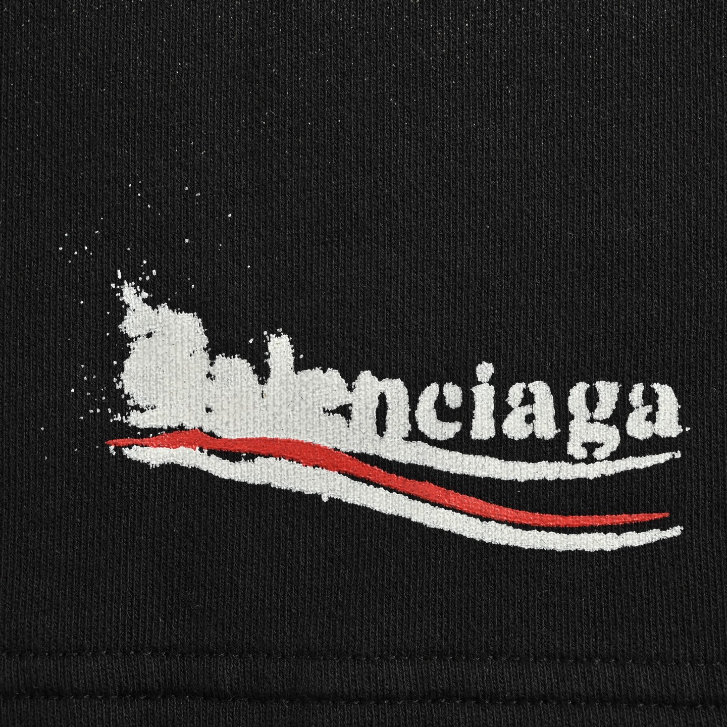 Balenciaga/巴黎世家 模糊可乐做旧破洞短裤