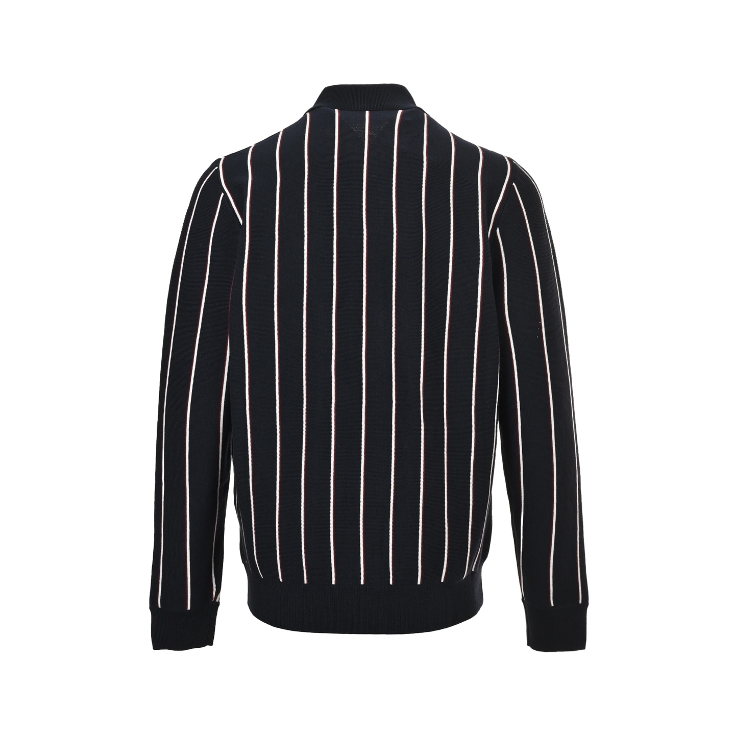 Prada/普拉达 25Fw 竖条纹刺绣方领针织毛衣开衫外套