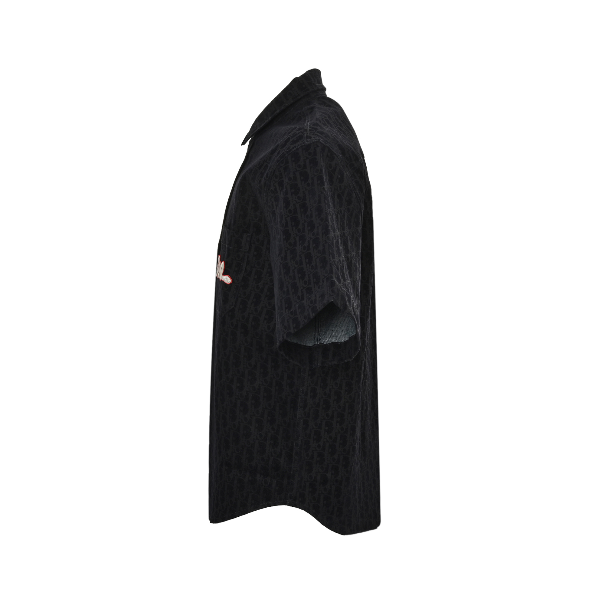 Dior/迪奥 25ss 蛇年限定植绒老花刺绣套装牛仔短袖衬衫