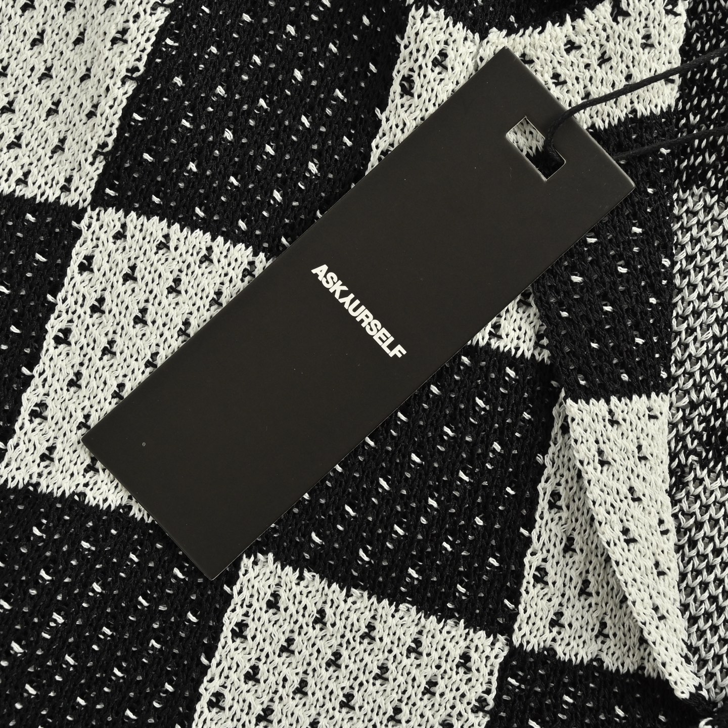 Askyurself 25ss 棋盘格针织短袖衬