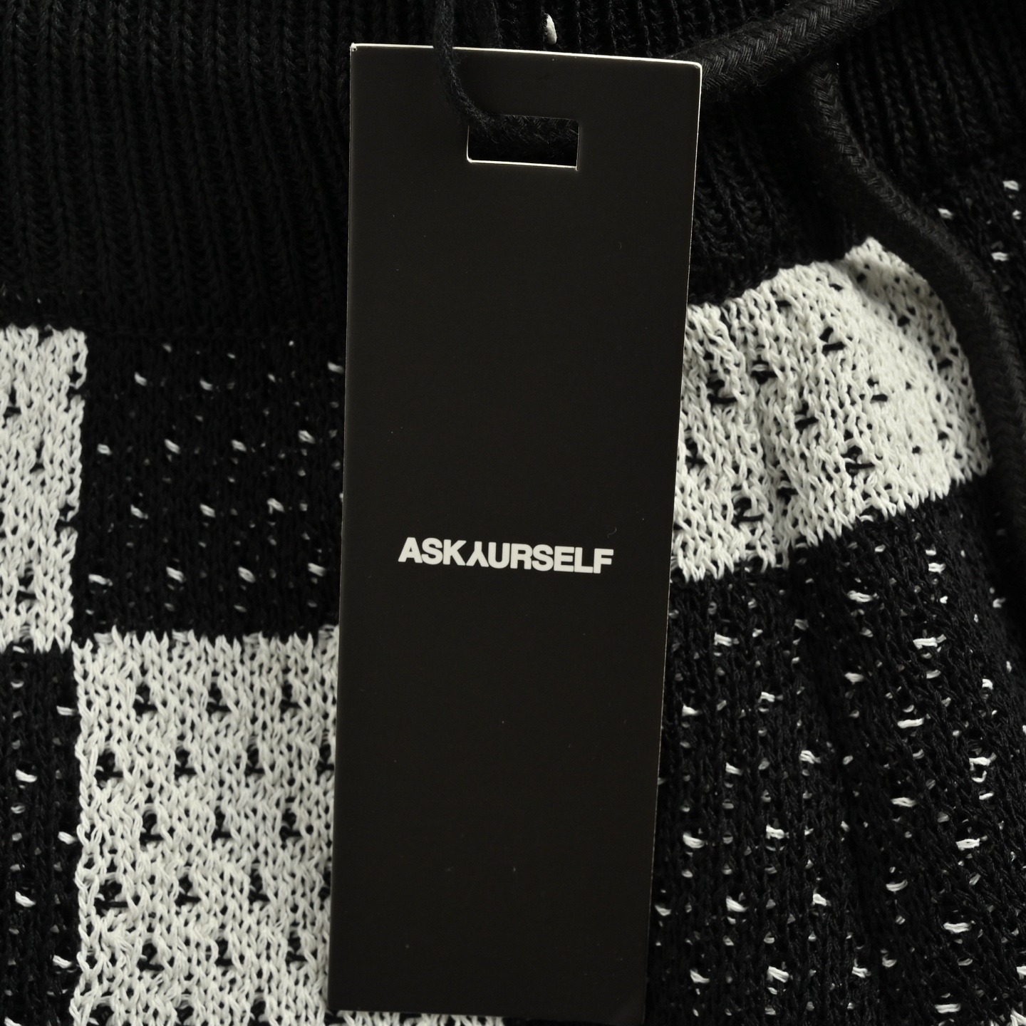 Askyurself 25ss 棋盘格针织短裤