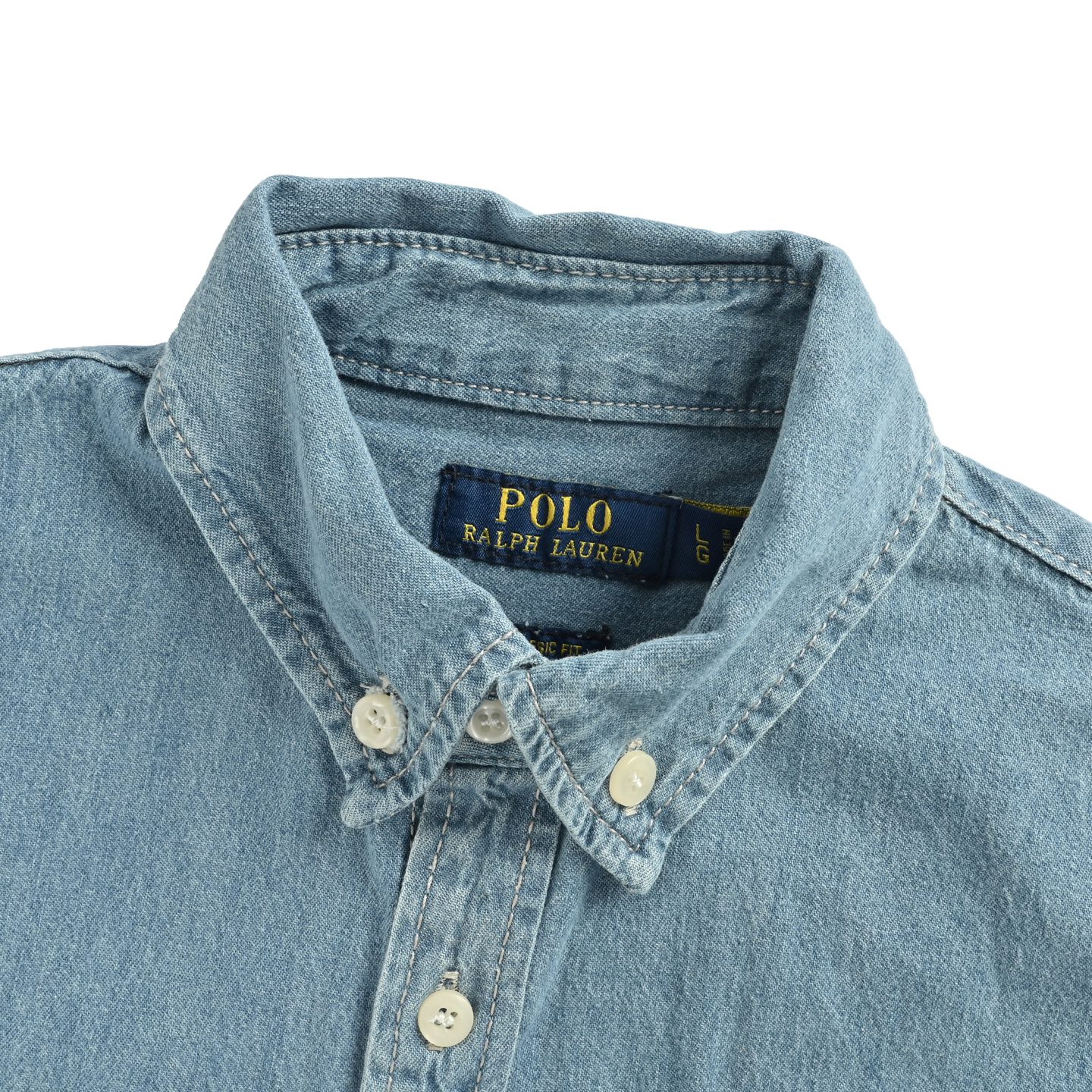 RALPH LAUREN/拉夫劳伦 25ss 小马刺绣牛仔长袖衬衫 牛仔衬衫