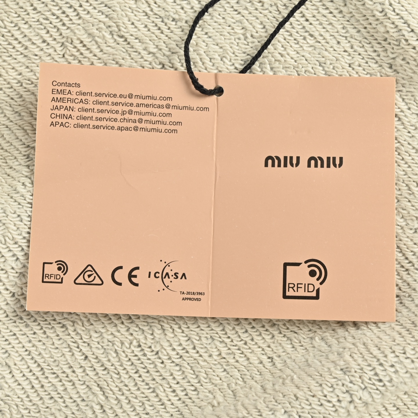 MiuMiu/缪缪 小刺绣拉链棉麻立领夹克外套