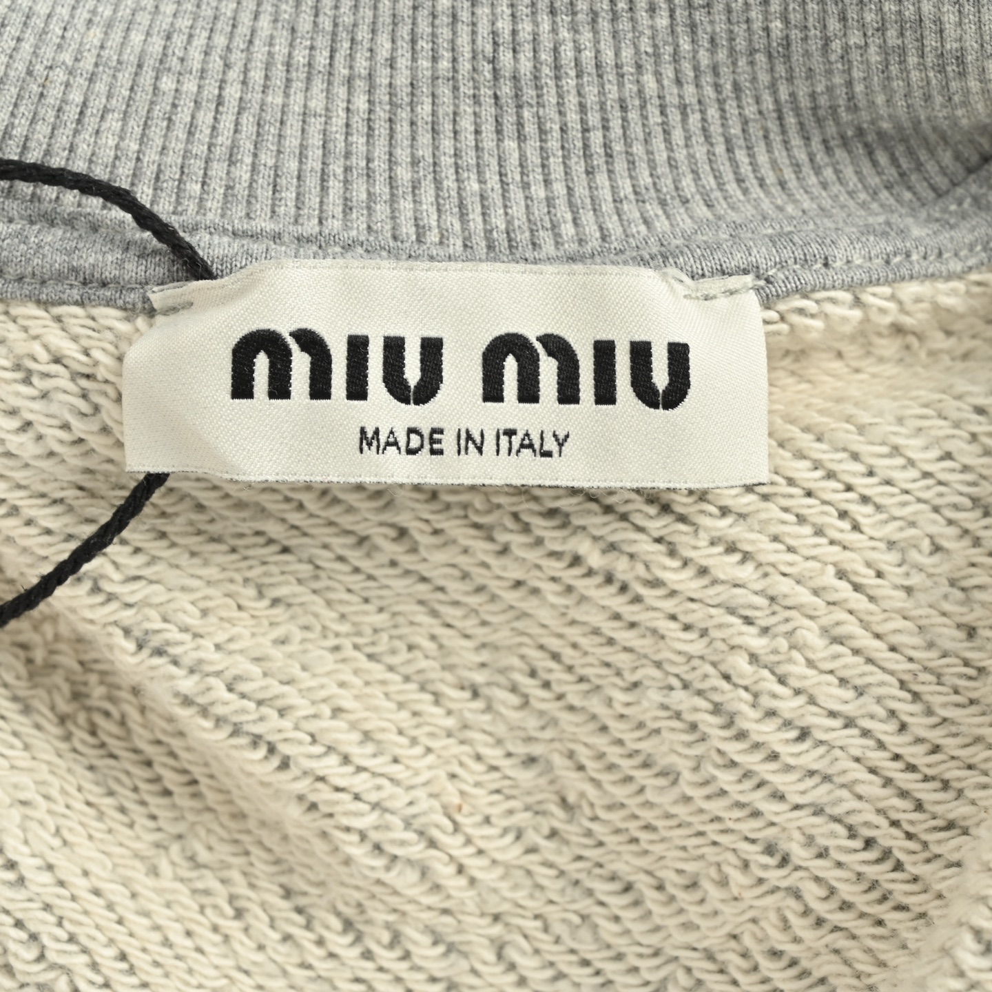 MiuMiu/缪缪 小刺绣拉链棉麻立领夹克外套