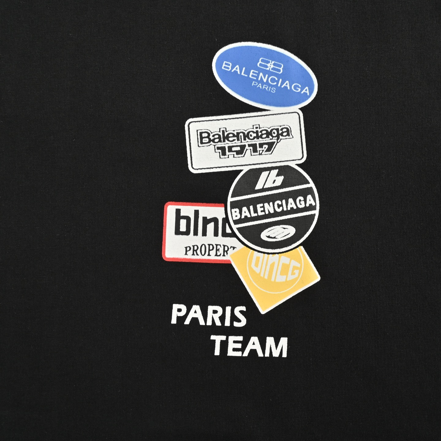 Balenciaga/巴黎世家 25ss 徽章logo印花短袖 白色 黑色