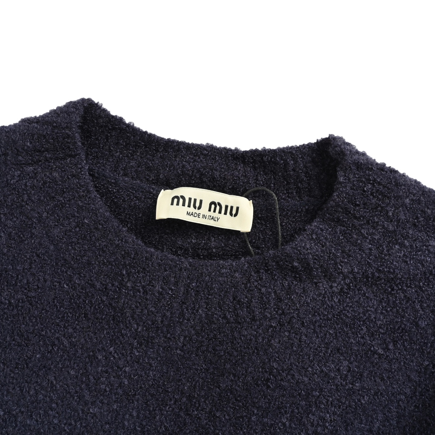 Miu Miu/缪缪 24Fw 刺绣小标泰迪圆领毛衣