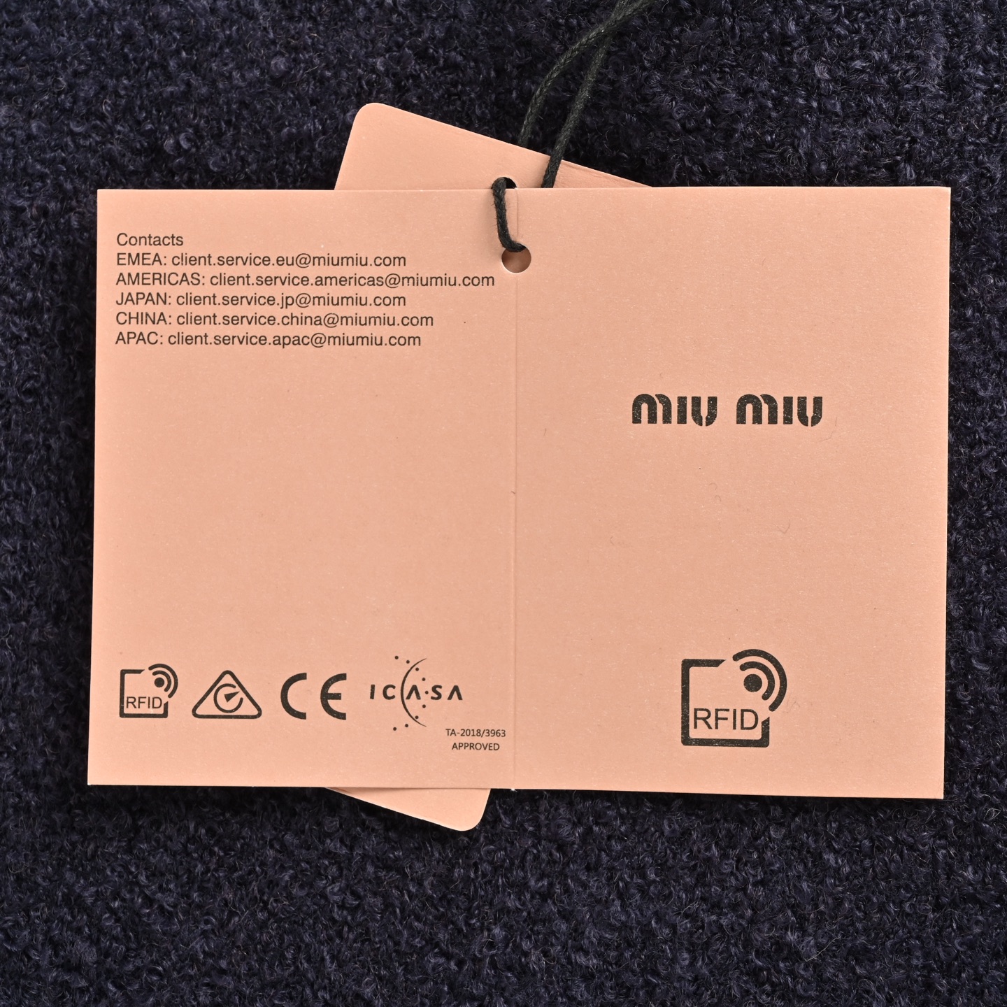 Miu Miu/缪缪 24Fw 刺绣小标泰迪圆领毛衣