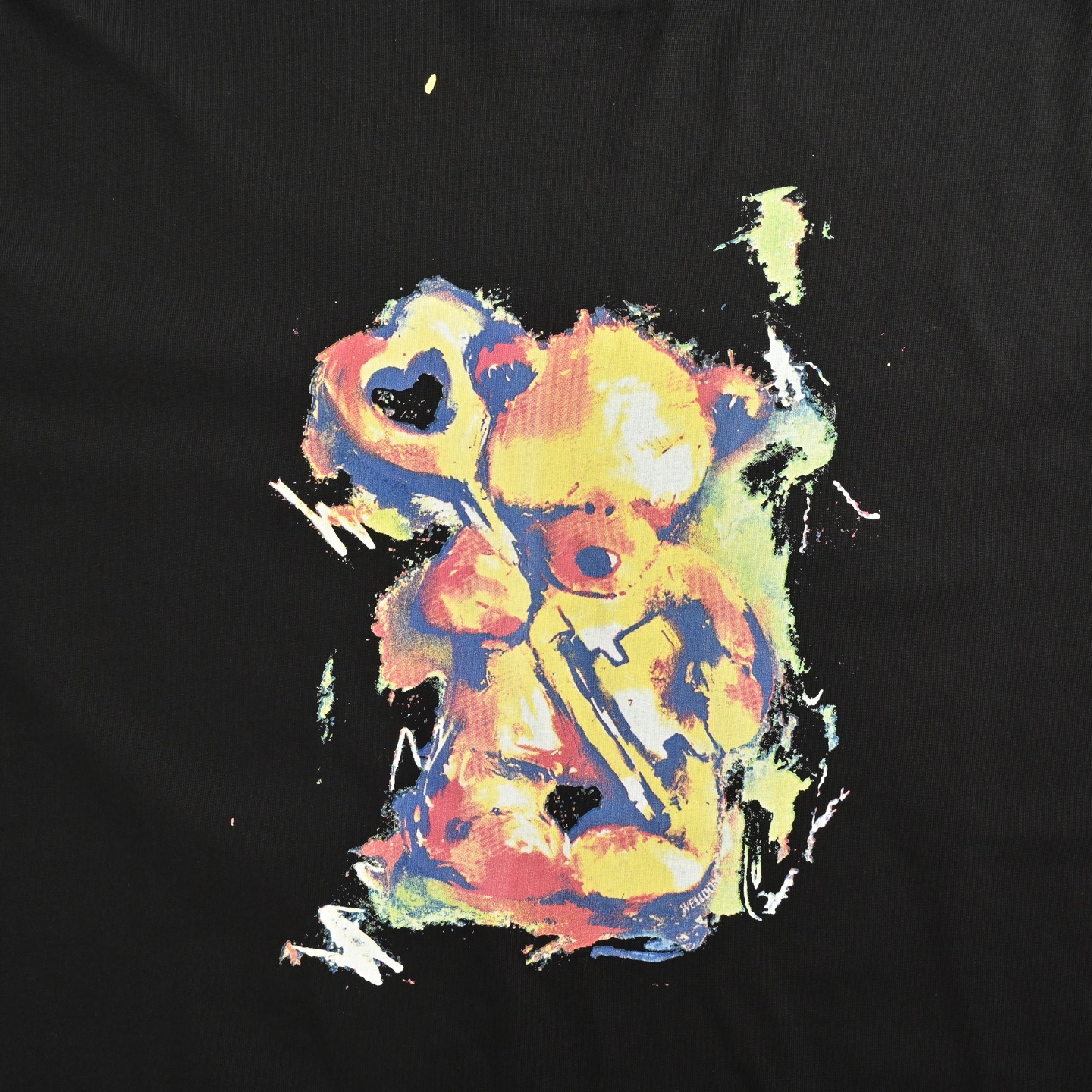 WE11DONE 25ss 心钥漫染熊印花短袖