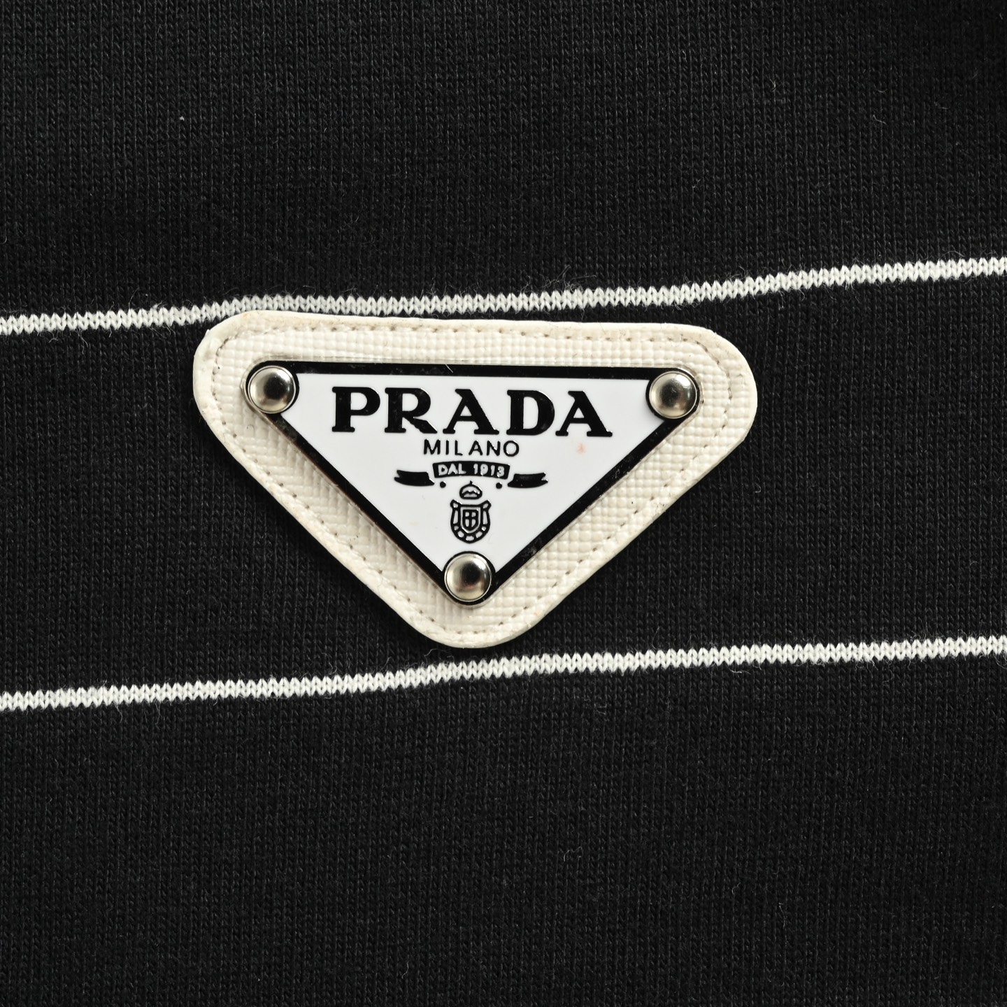 Prada/普拉达 25ss 三角标条纹Polo短袖