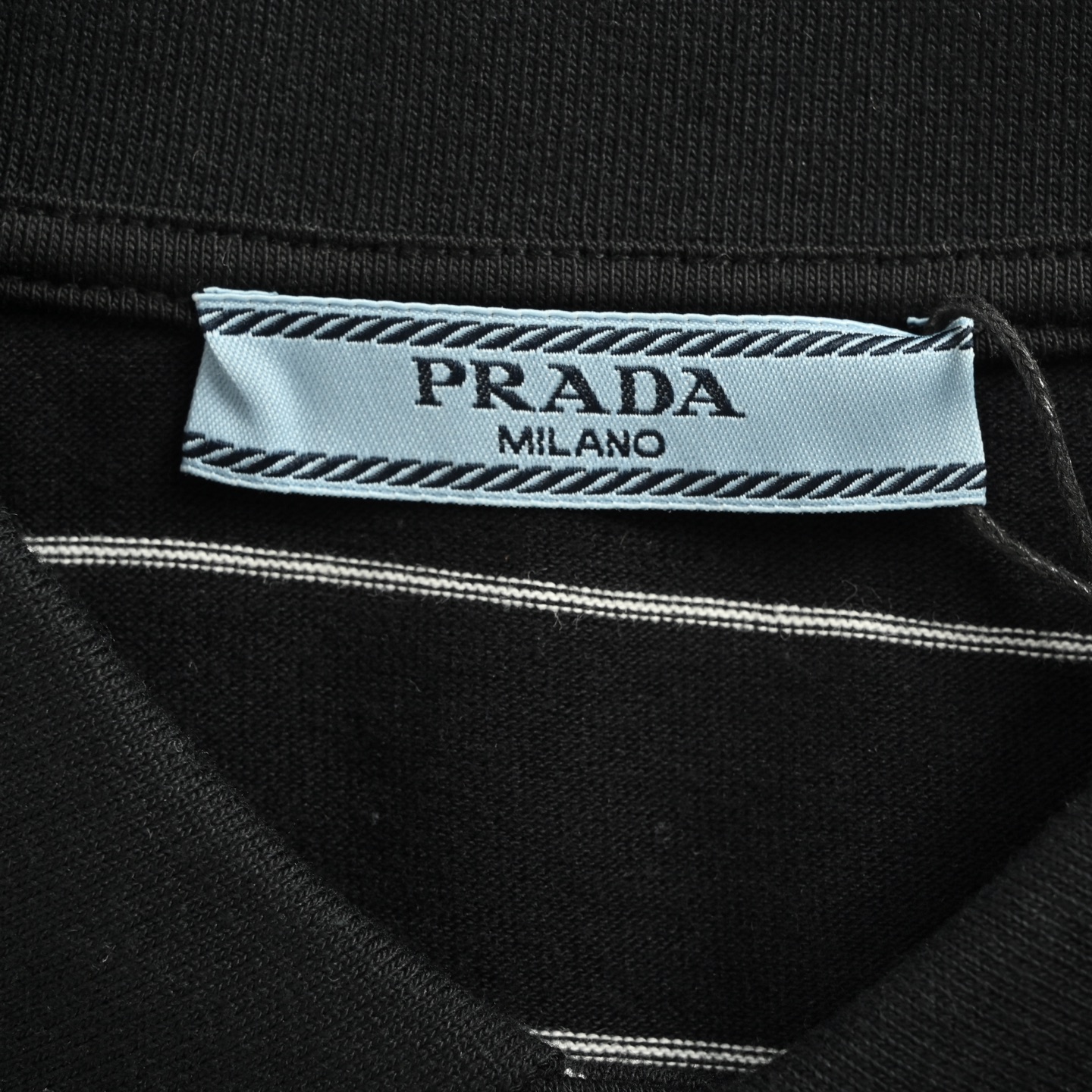 Prada/普拉达 25ss 三角标条纹Polo短袖
