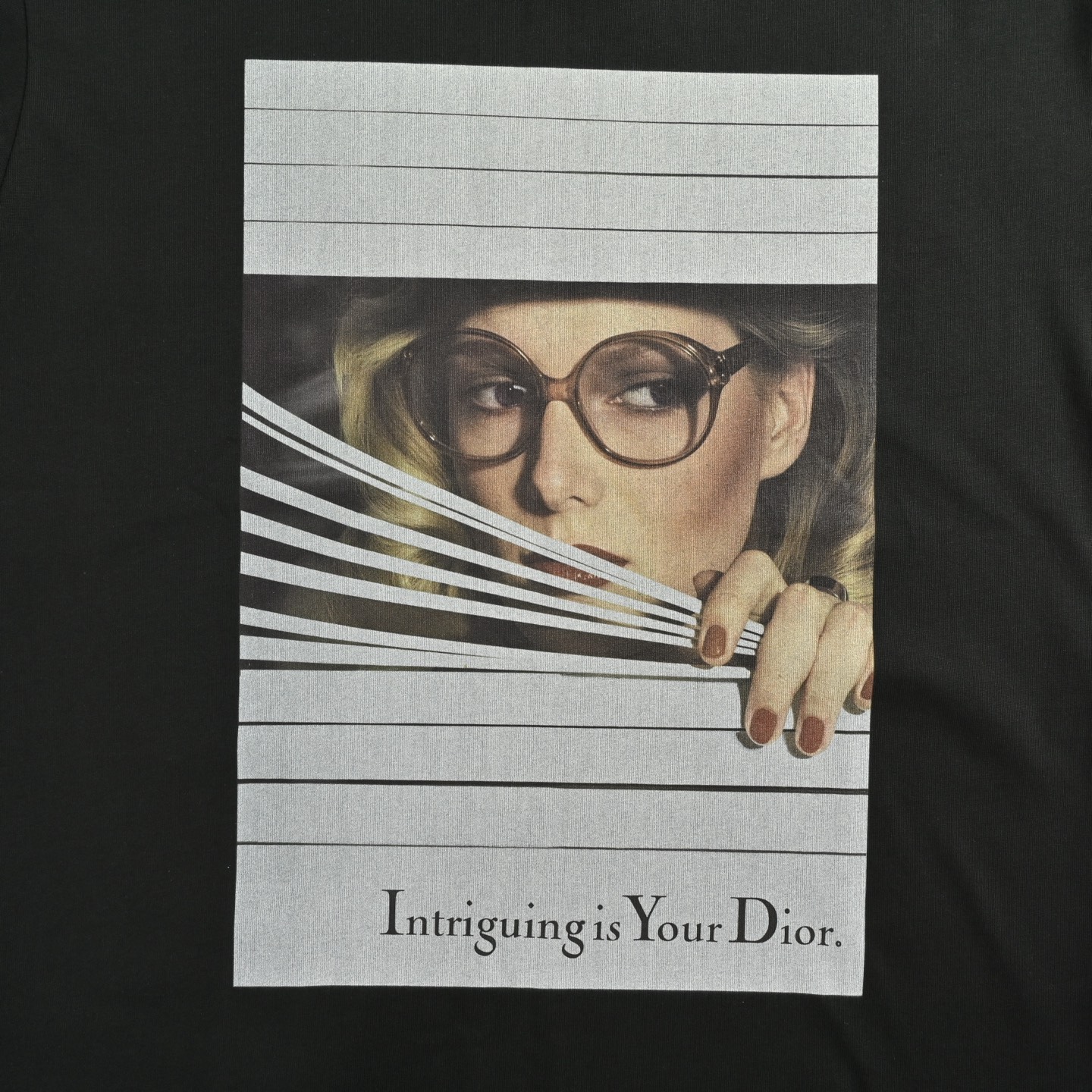 Dior/迪奥 25ss 杂志封面印花短袖白色/黑色