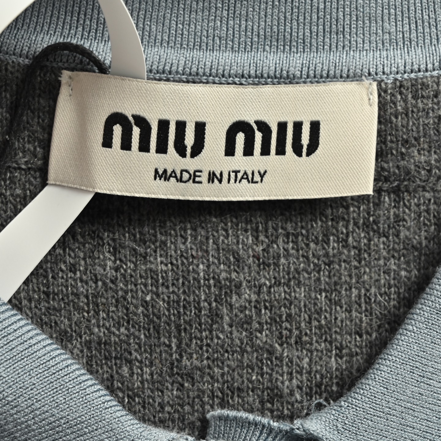 Miu Miu/缪缪 25Fw 拼色polo领毛衣