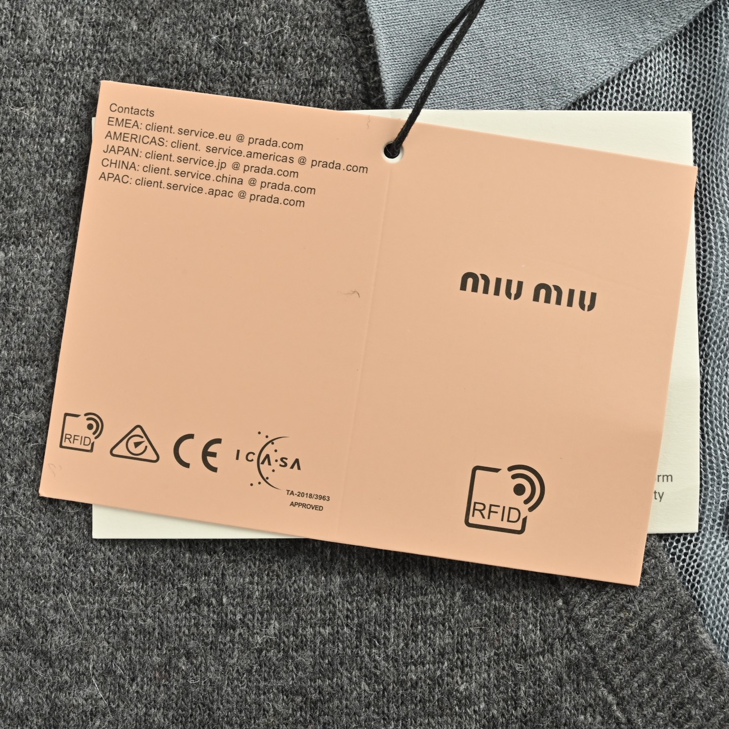 Miu Miu/缪缪 25Fw 拼色polo领毛衣