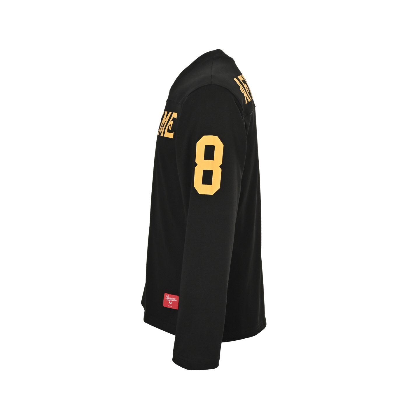 Supreme 美式8号梵文字体印花长袖T恤