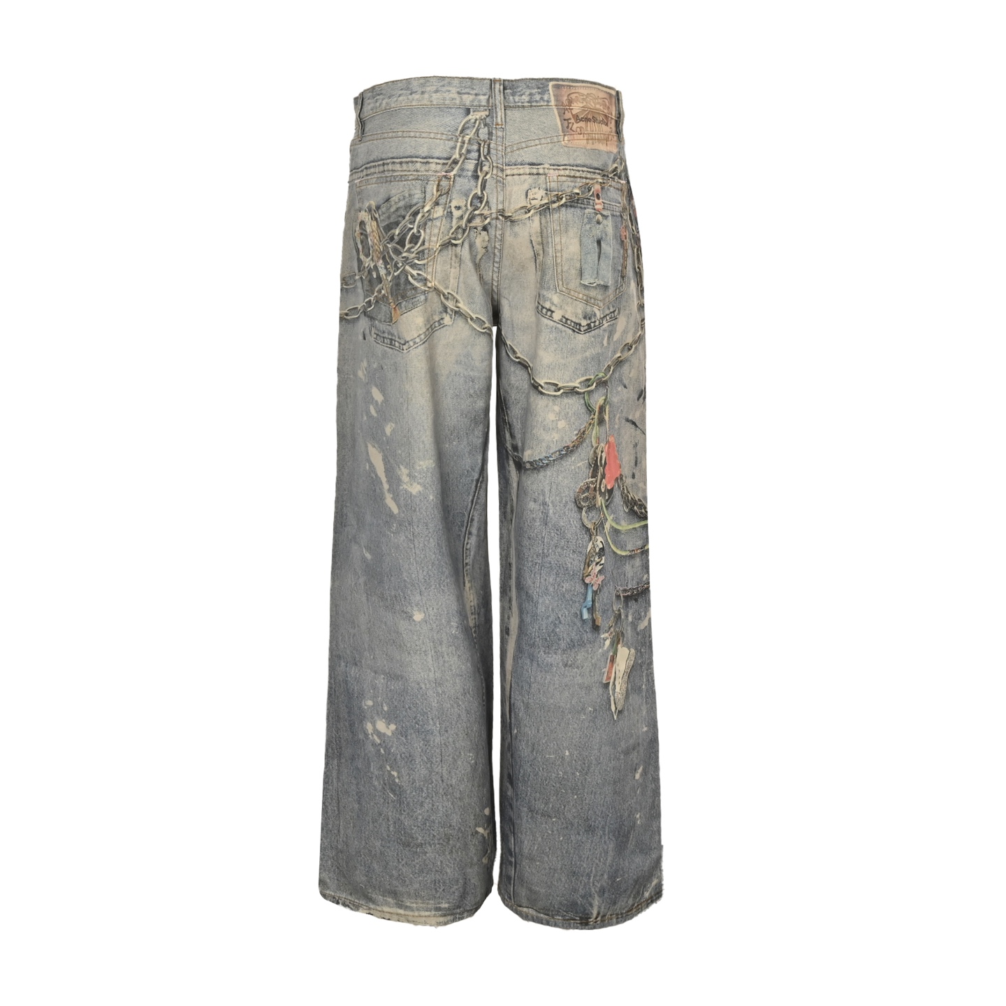 Acne Studios 24ss 1981M链条挂件印花牛仔裤