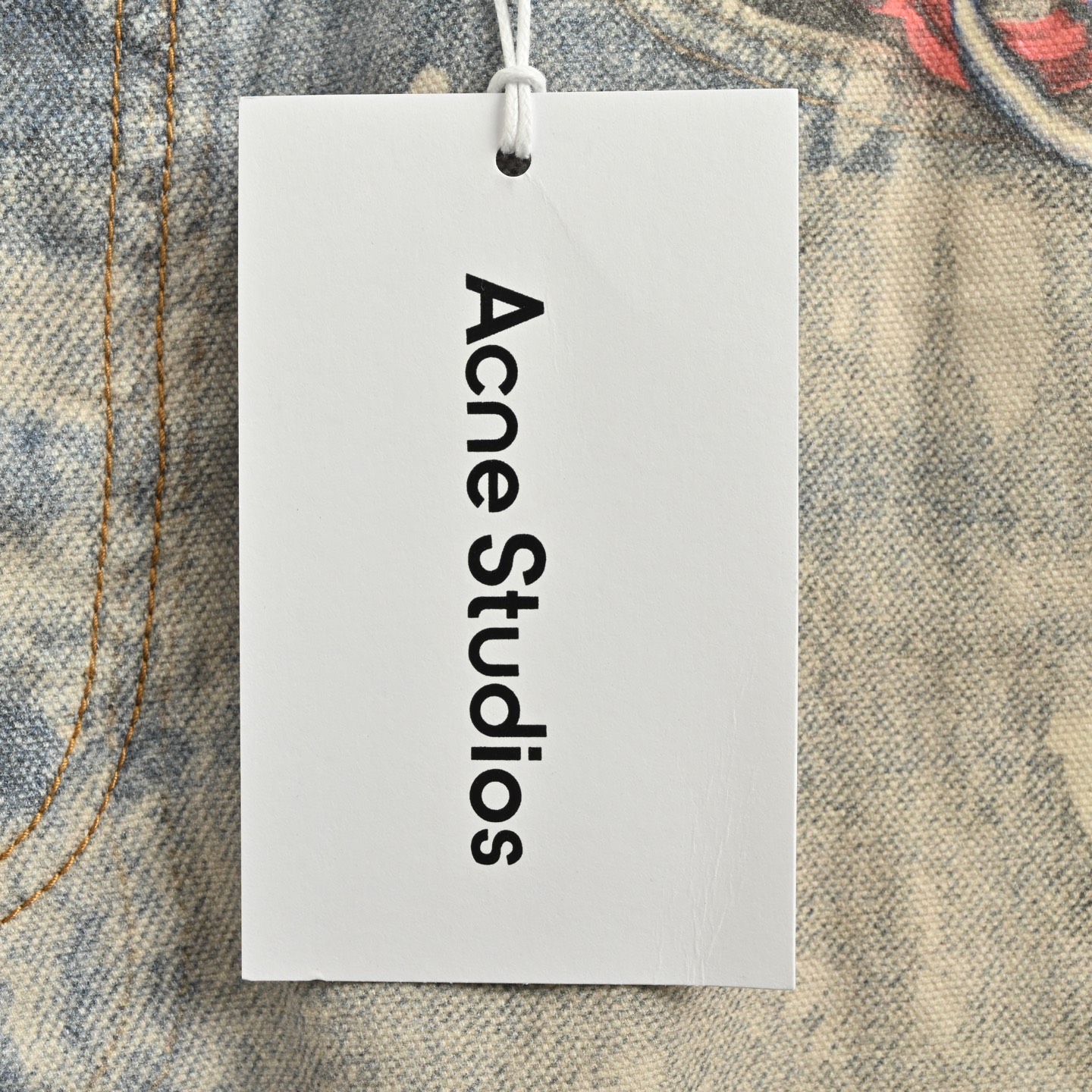 Acne Studios 24ss 1981M链条挂件印花牛仔裤