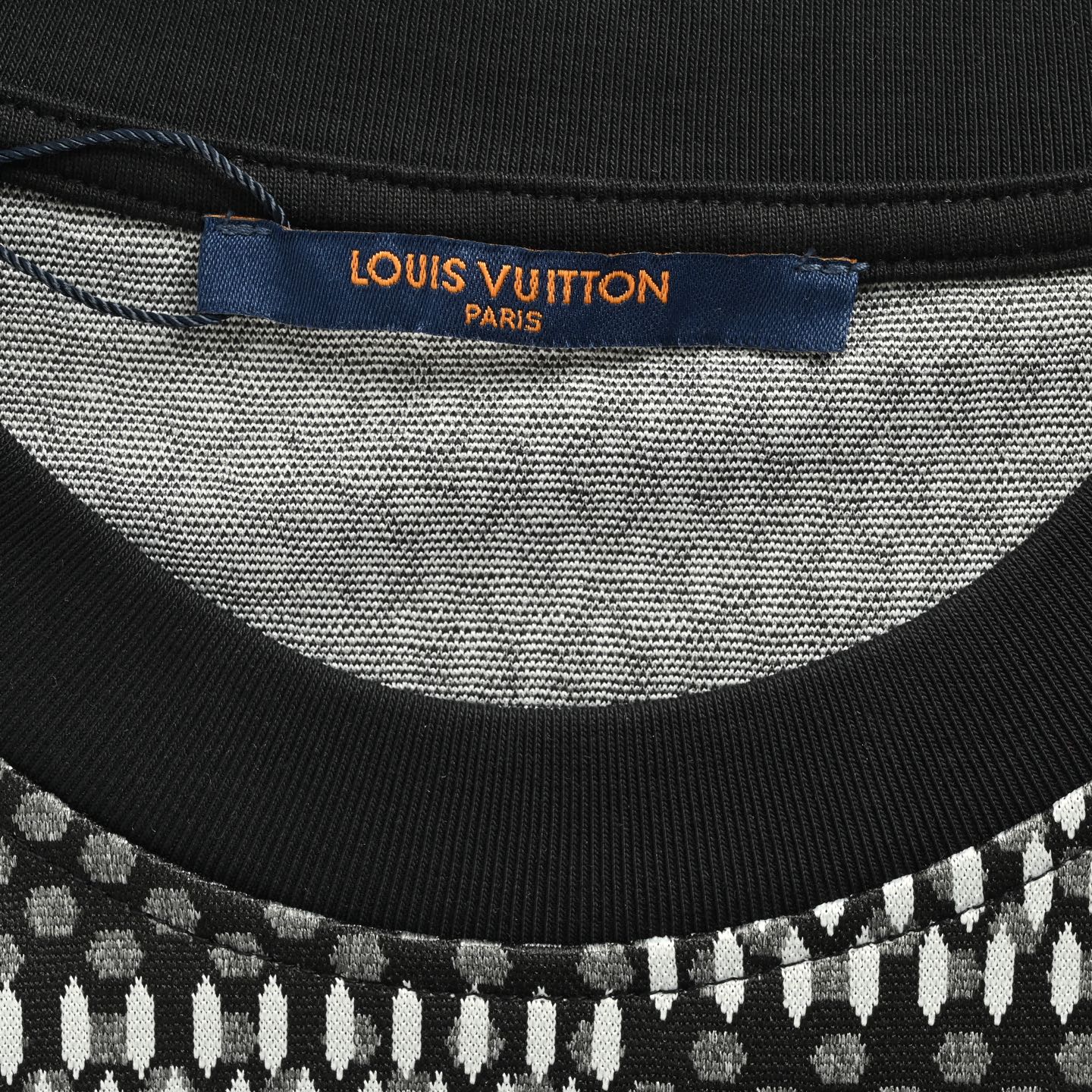 Louis Vuitton/路易威登 25ss 菲董联名棋盘格水钻毛织短袖 黑色 棕色