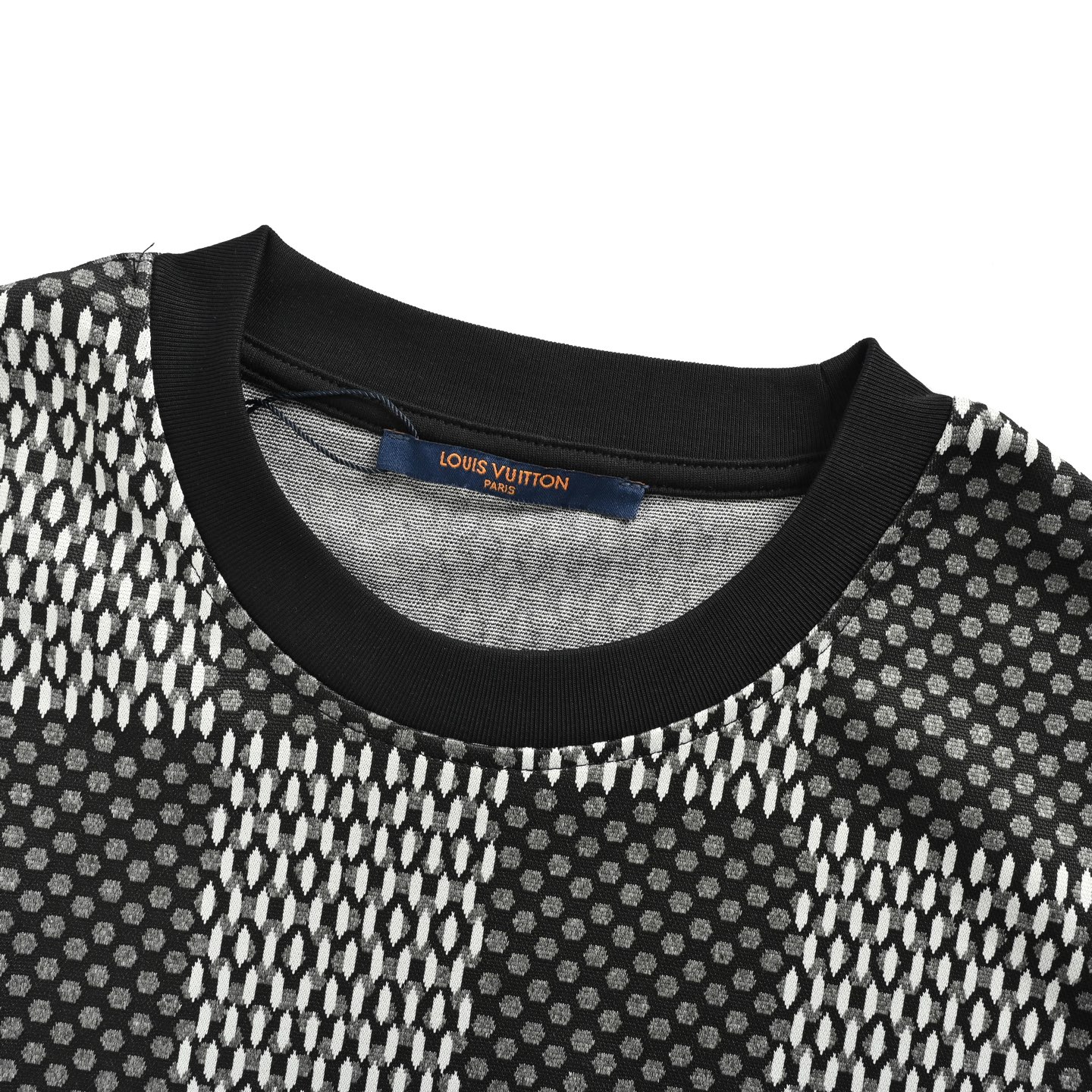 Louis Vuitton/路易威登 25ss 菲董联名棋盘格水钻毛织短袖 黑色 棕色