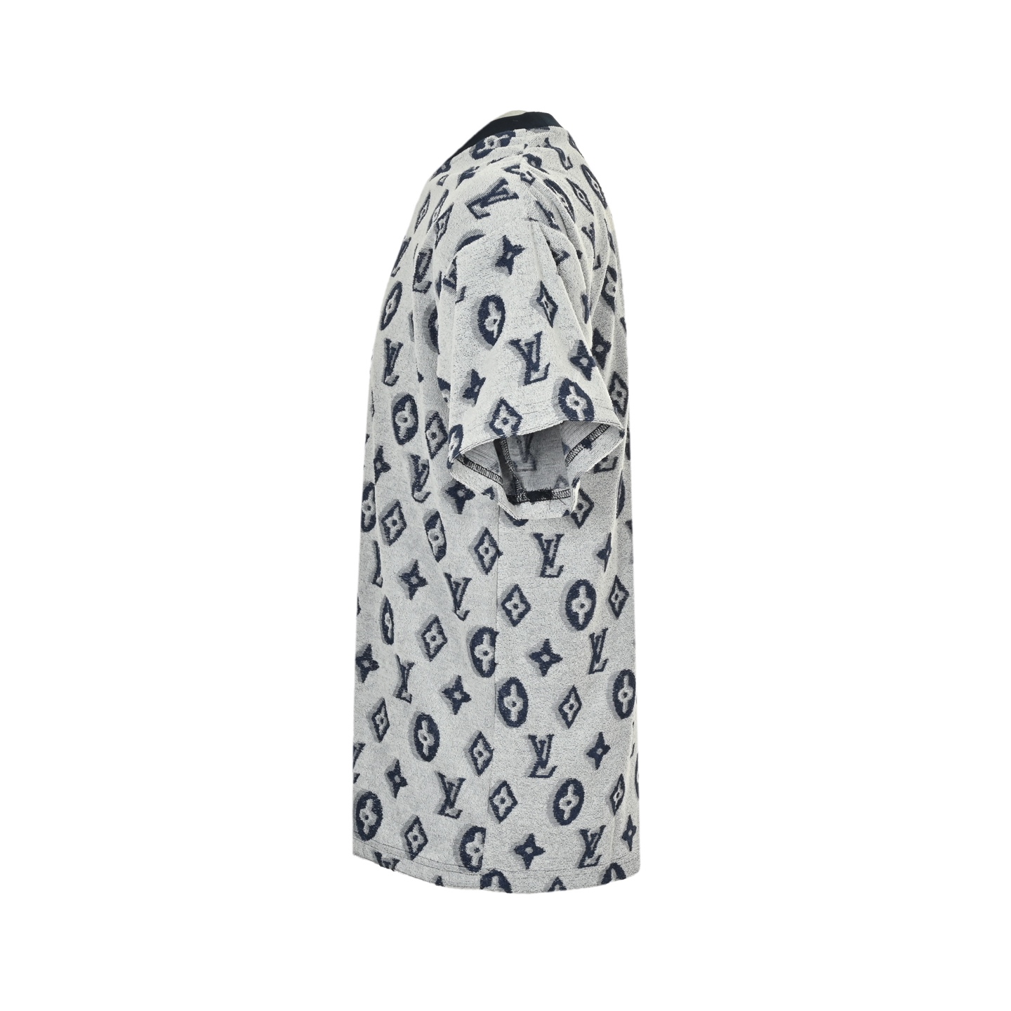 Louis Vuitton/路易威登 25ss 满印老花logo提花毛巾短袖 白色 蓝色