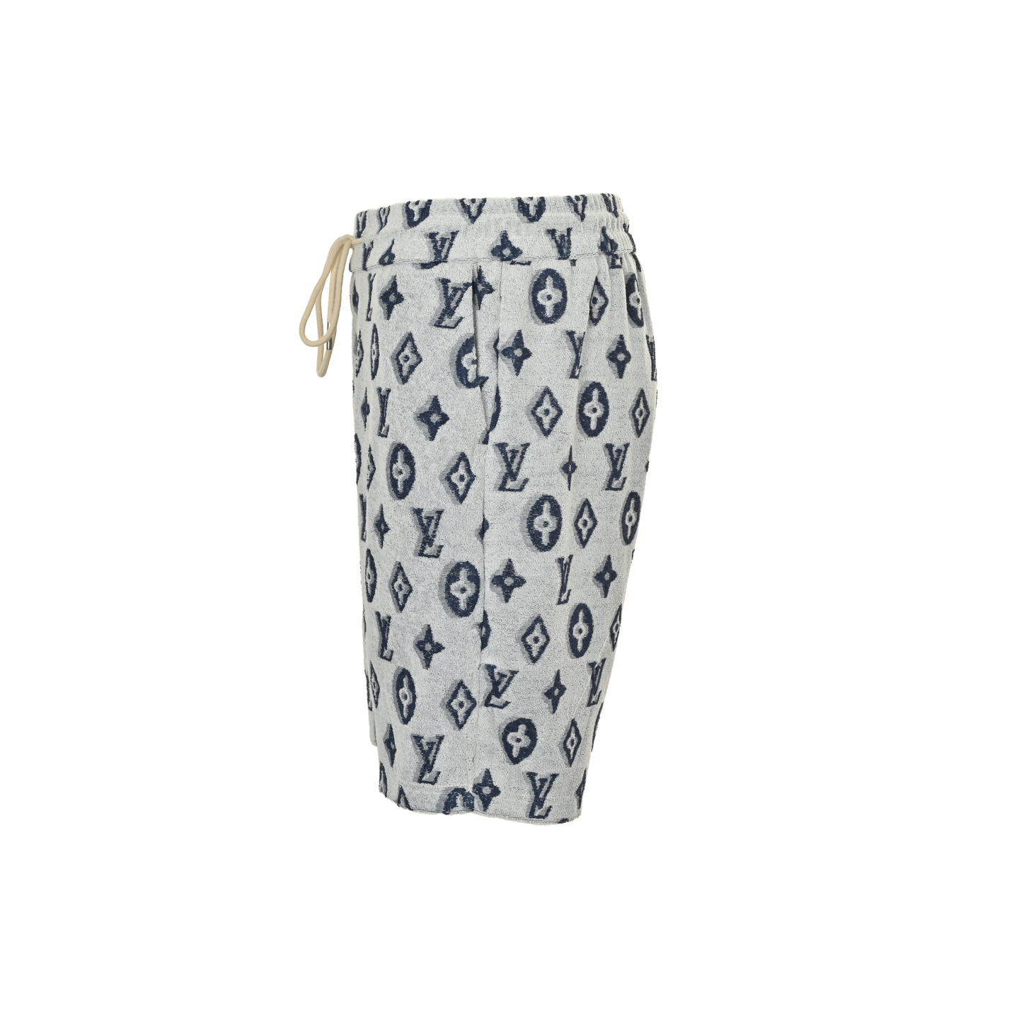 Louis Vuitton/路易威登 25ss 满印老花logo提花短裤 白色 蓝色