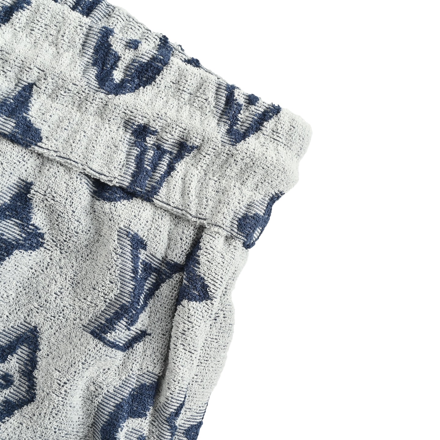 Louis Vuitton/路易威登 25ss 满印老花logo提花短裤 白色 蓝色