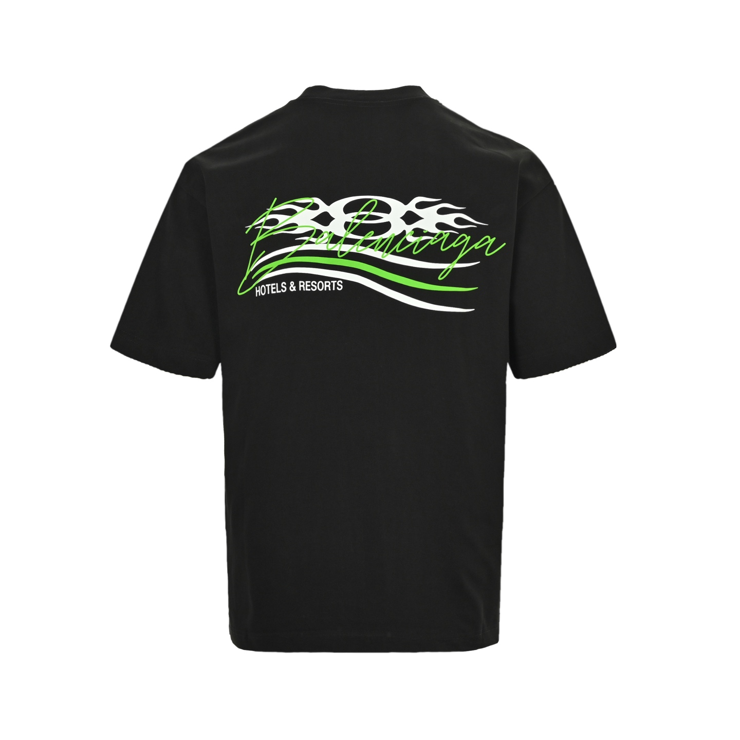 Balenciaga/巴黎世家 25ss 可乐logo多标识印花短袖 黑色 白色