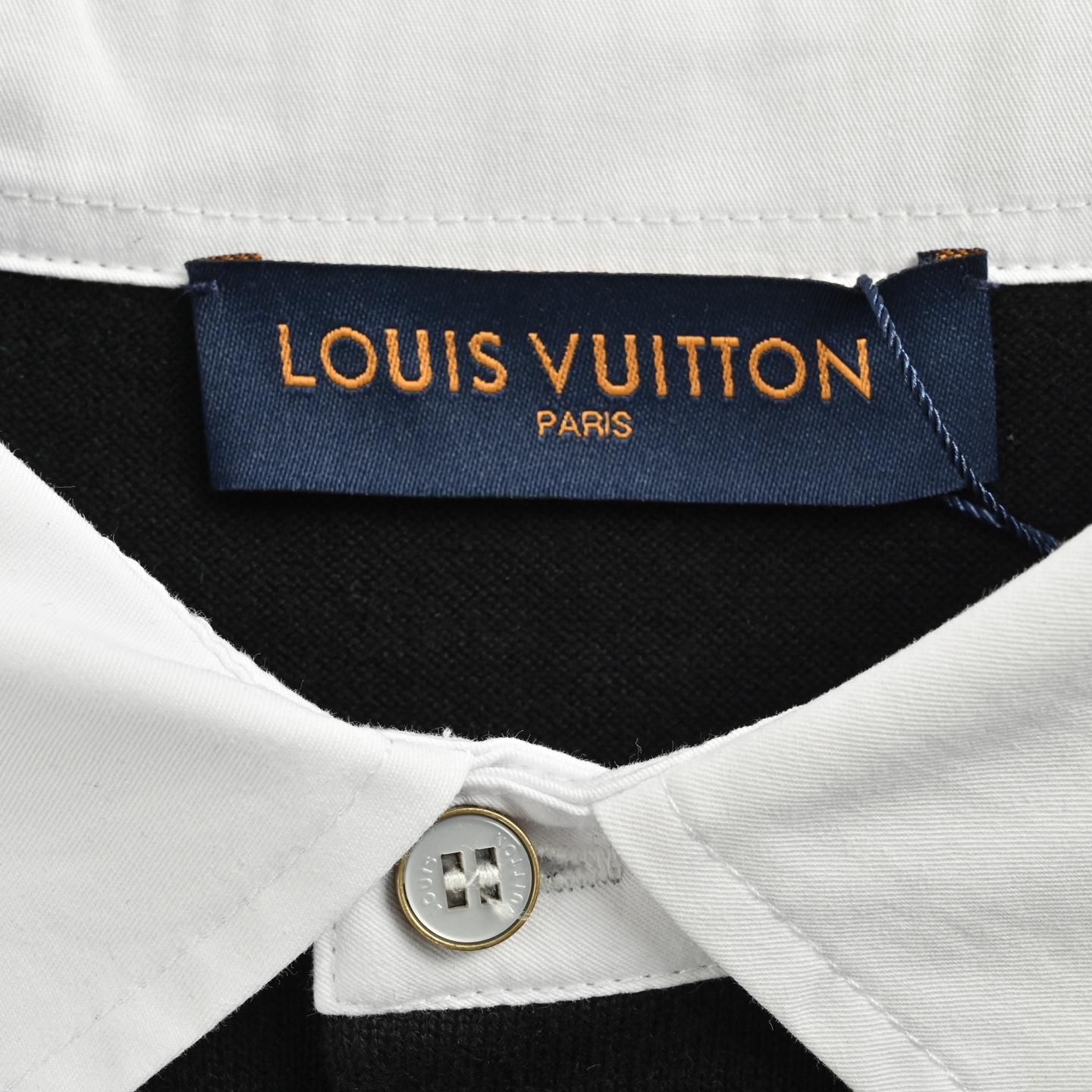 Louis Vuitton/路易威登 25ss 渐变老花提花拼色针织Polo短袖