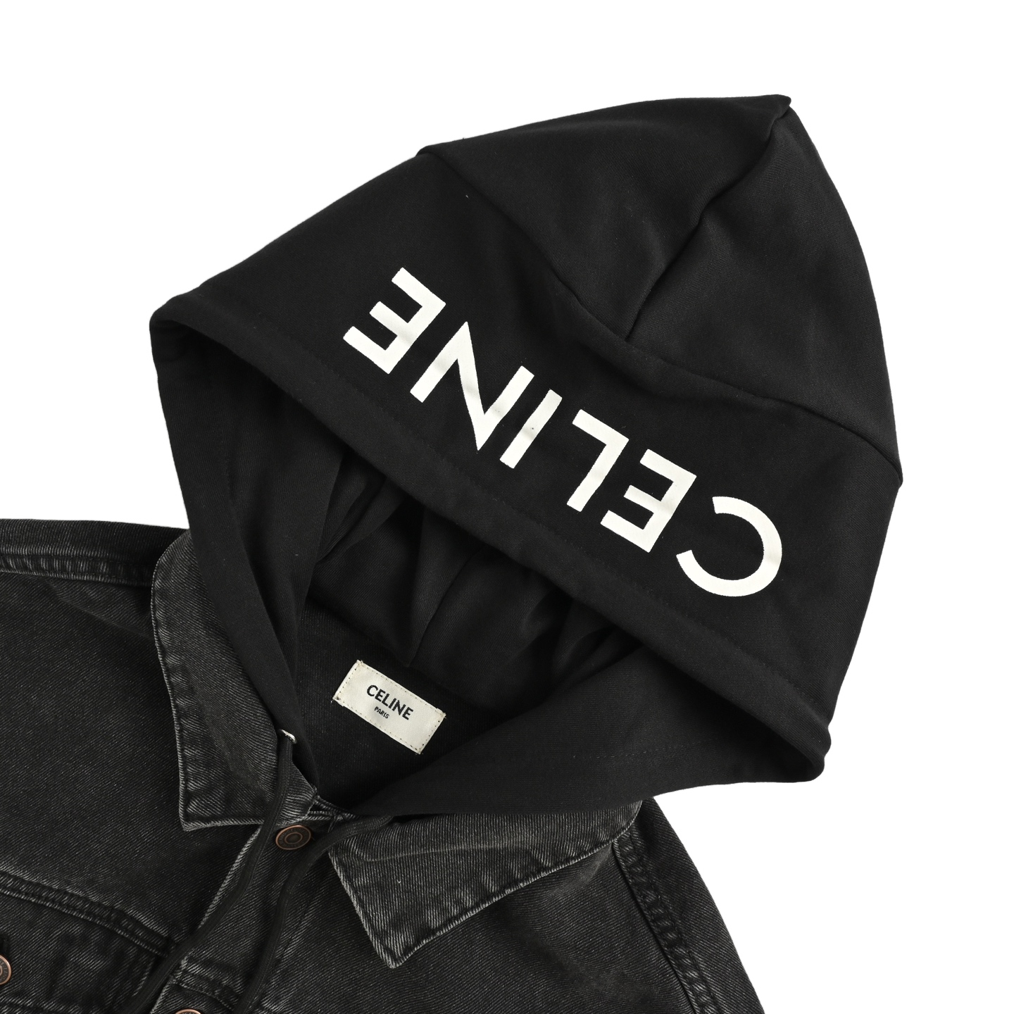 Celine/赛琳 拼接连帽牛仔外套