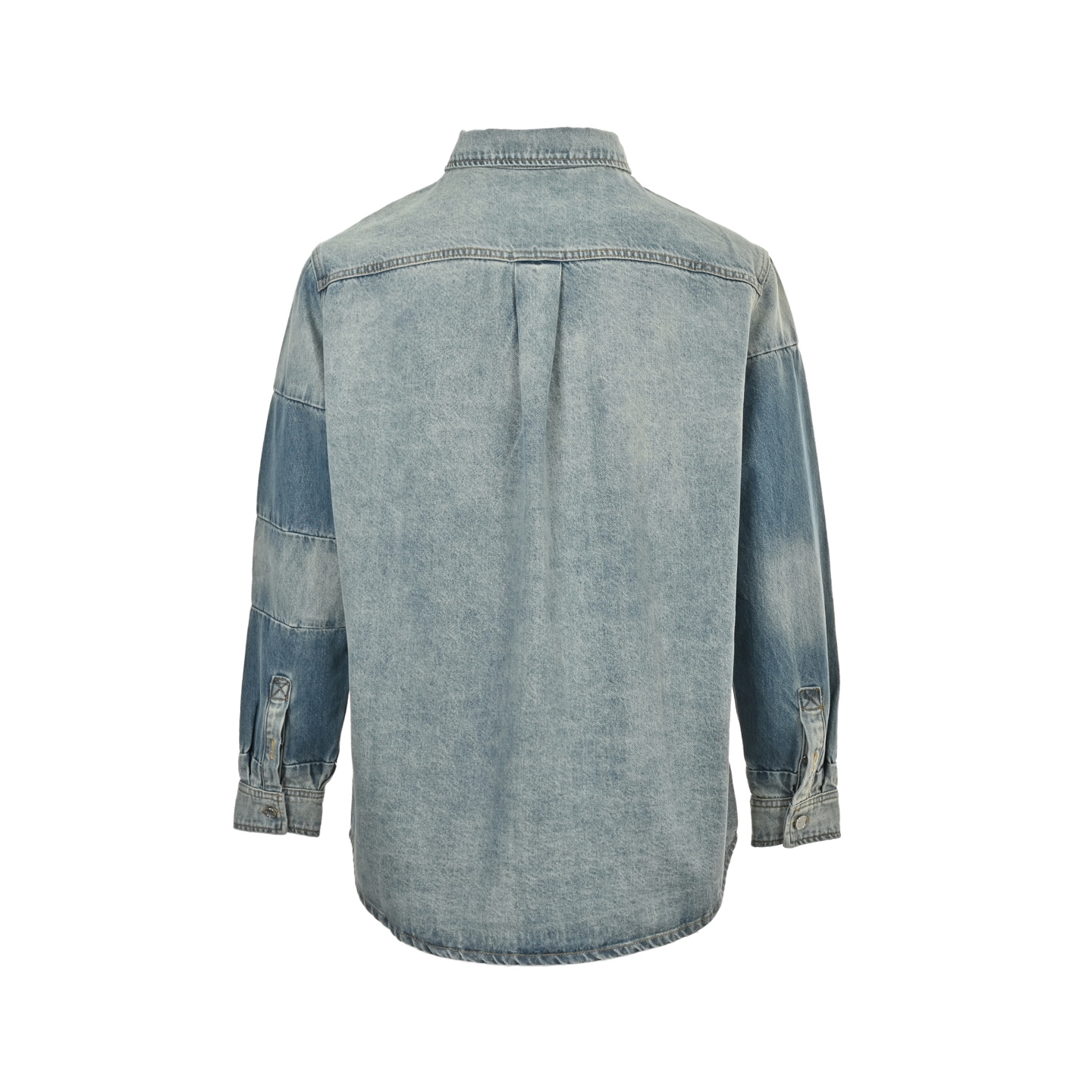 Gucci/古驰 25Fw 水洗压纹牛仔衬衫外套