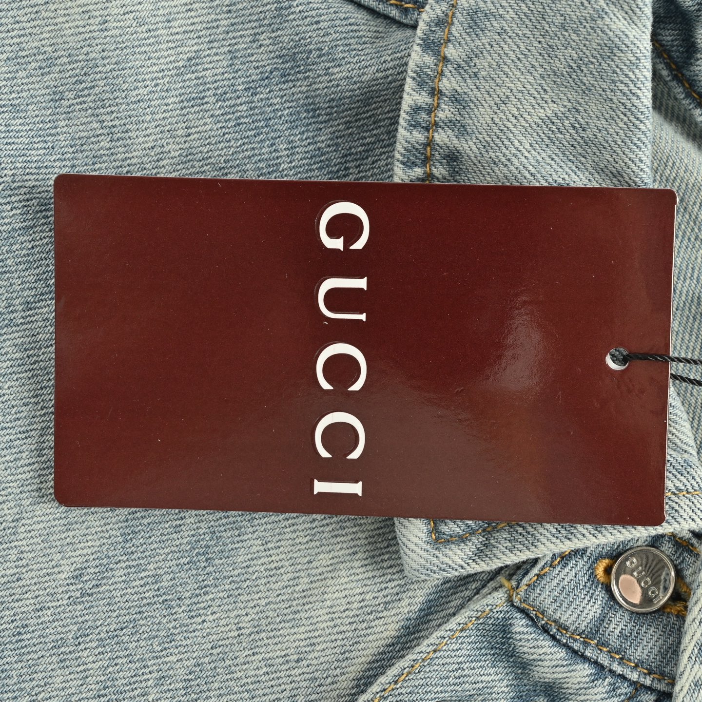 Gucci/古驰 25Fw 水洗压纹牛仔衬衫外套